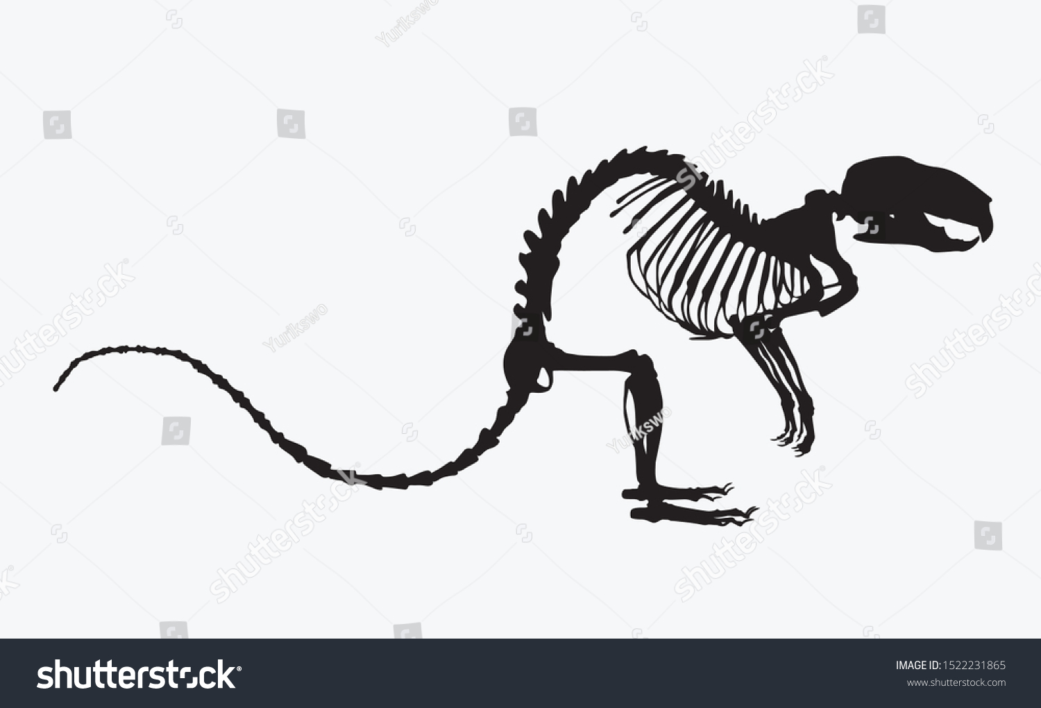 Silhouette Skeleton Animal Rodent Rat Vector Stock Vector (Royalty Free ...