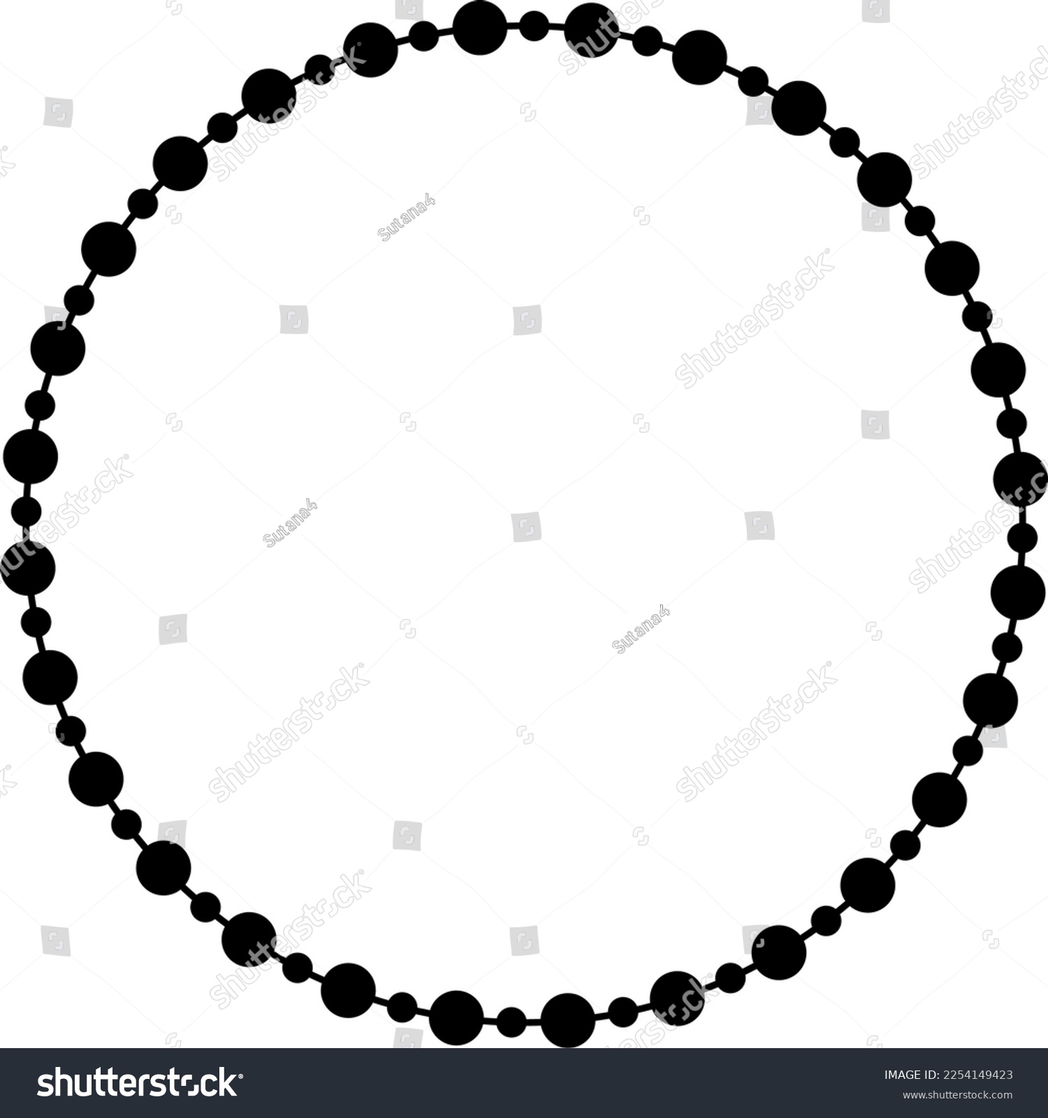 recommend clip art: Silhouette pearl necklace frame with copy space for your text or design