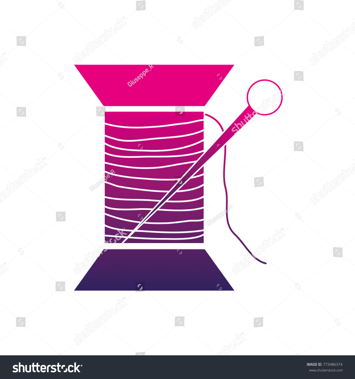 Silhouette Pin Thread Sew Fashion Tool Stock Vector (Royalty Free ...