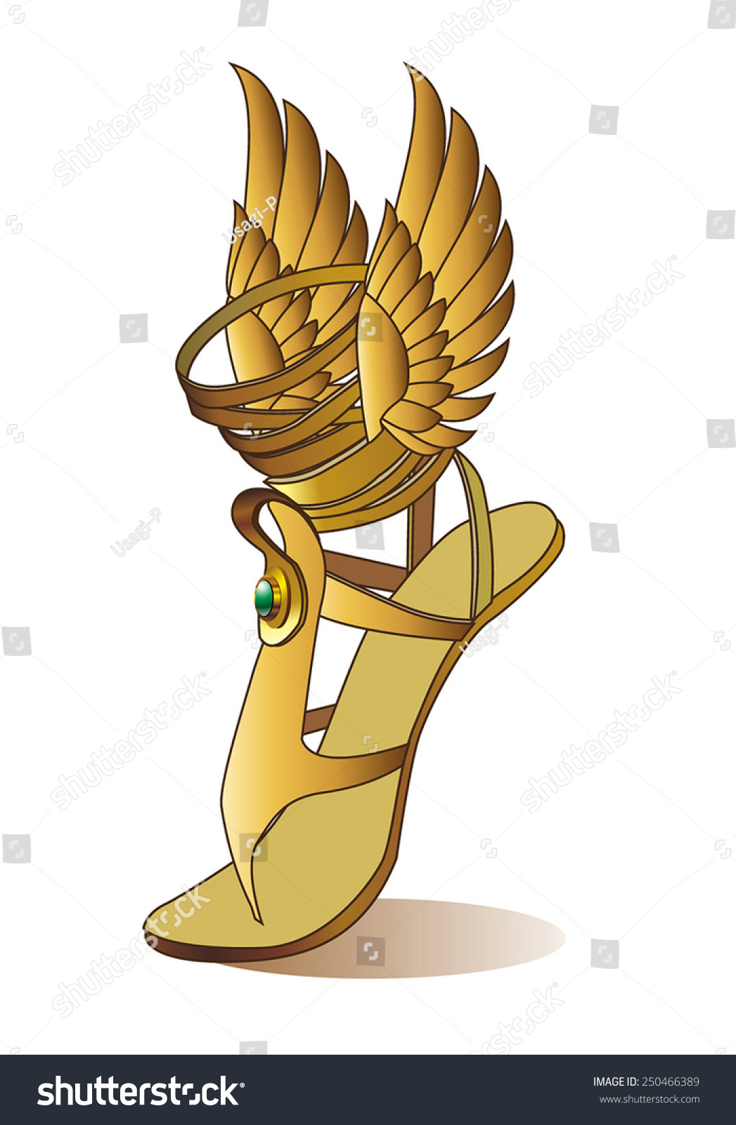 greek god shoes with wings