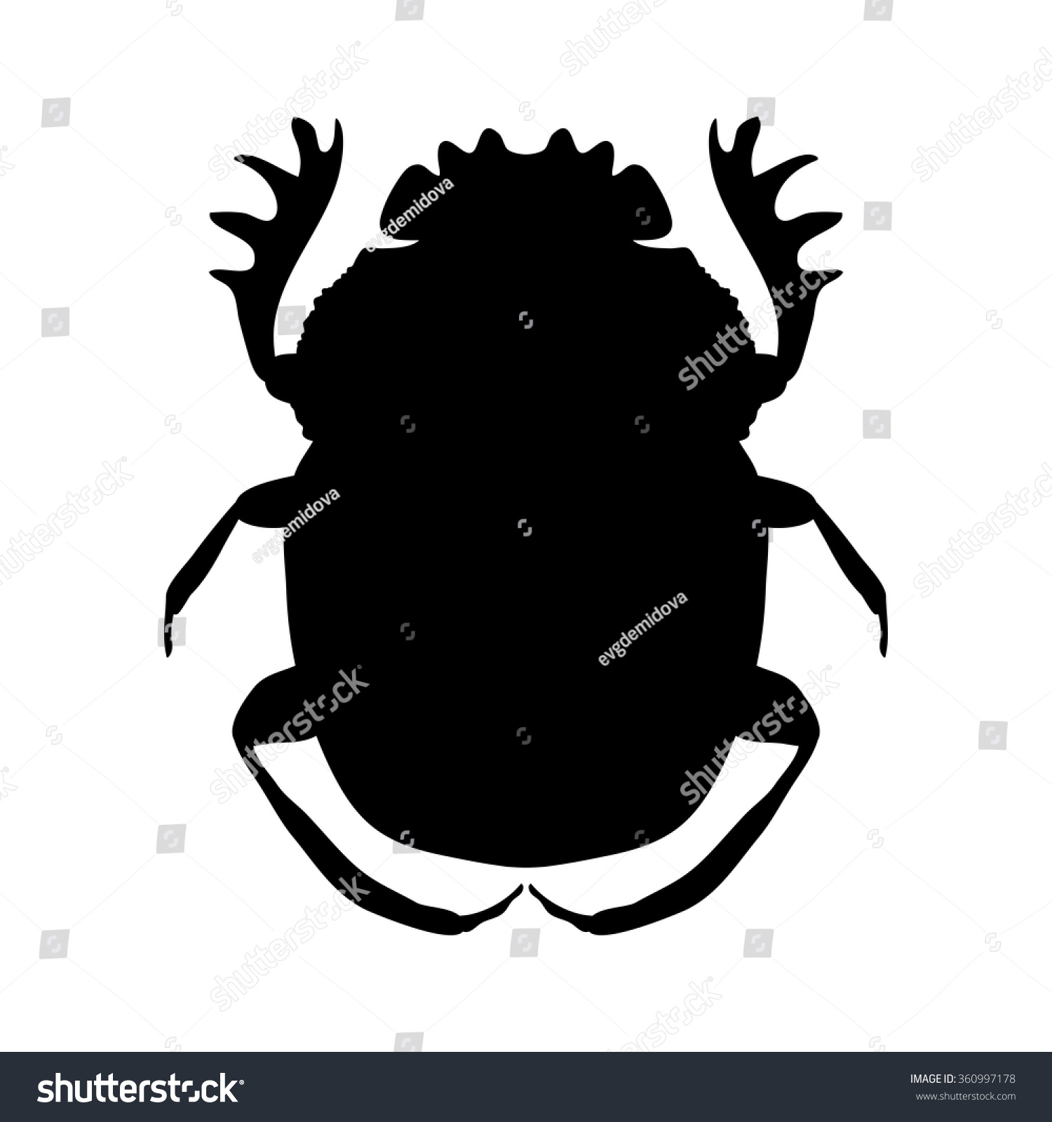 SVG of silhouette scarab. silhouette Geotrupidae dor-beetle .silhouette dor-beetle scarab isolated on white background.scarab, dor-beetle. Vector illustration svg