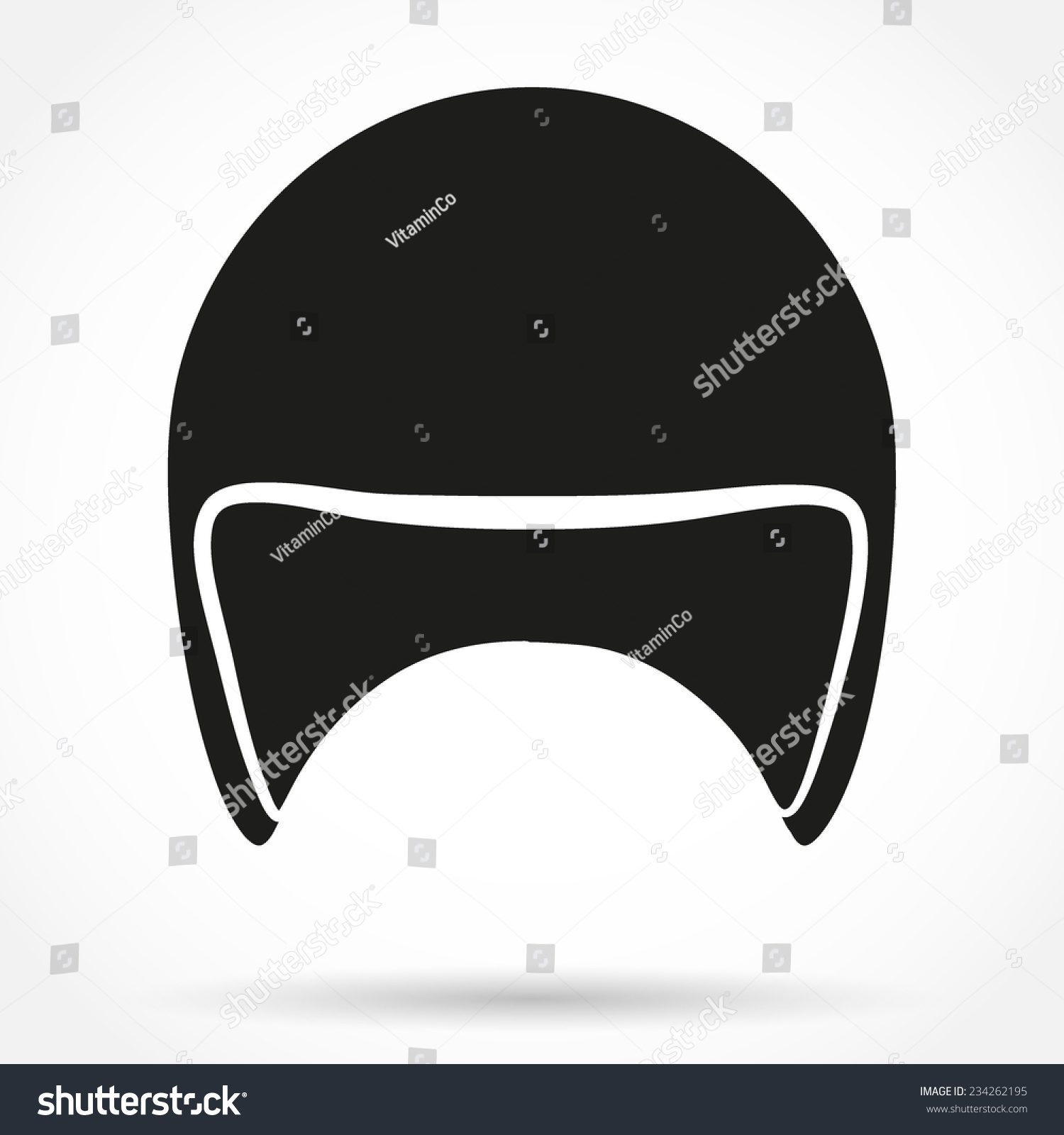 Silhouette Symbol Motorbike Classic Helmet Vector Stock Vector (Royalty ...