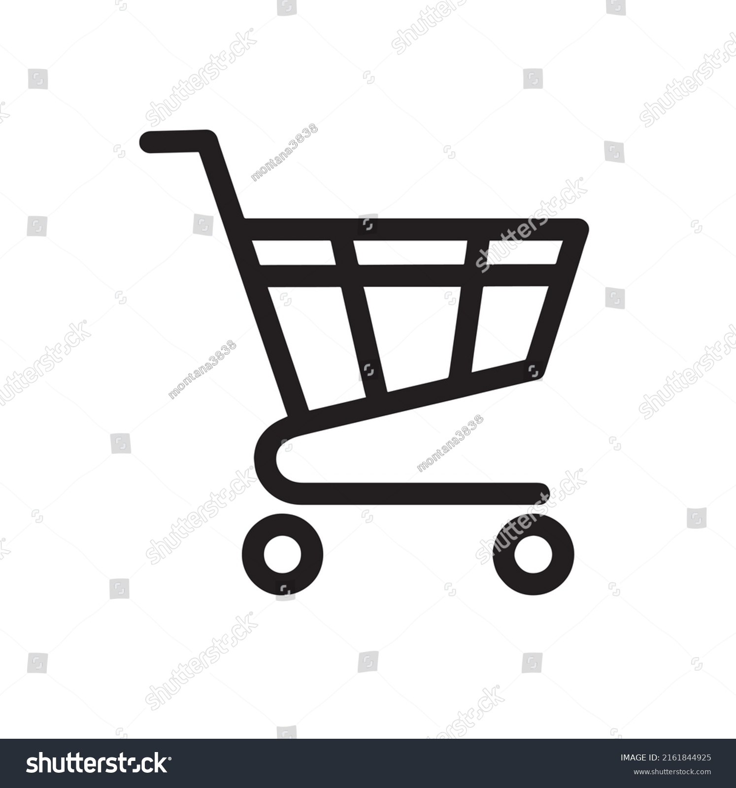 Silhouettes Shopping Cart Vector Stock Vector (Royalty Free) 2161844925 ...