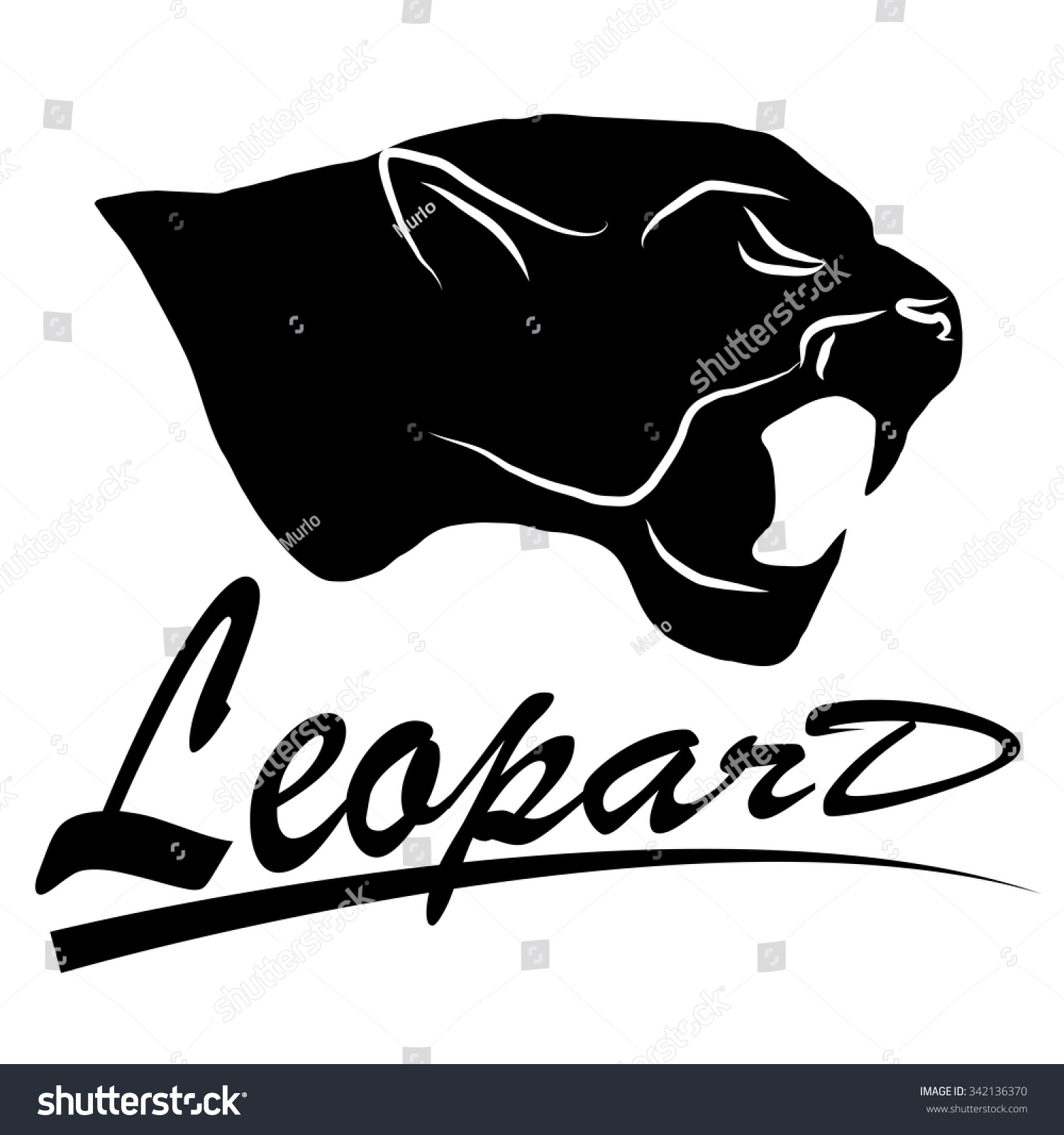 Silhouettes White Black Panthers Logo Emblem Stock Vector (Royalty Free ...