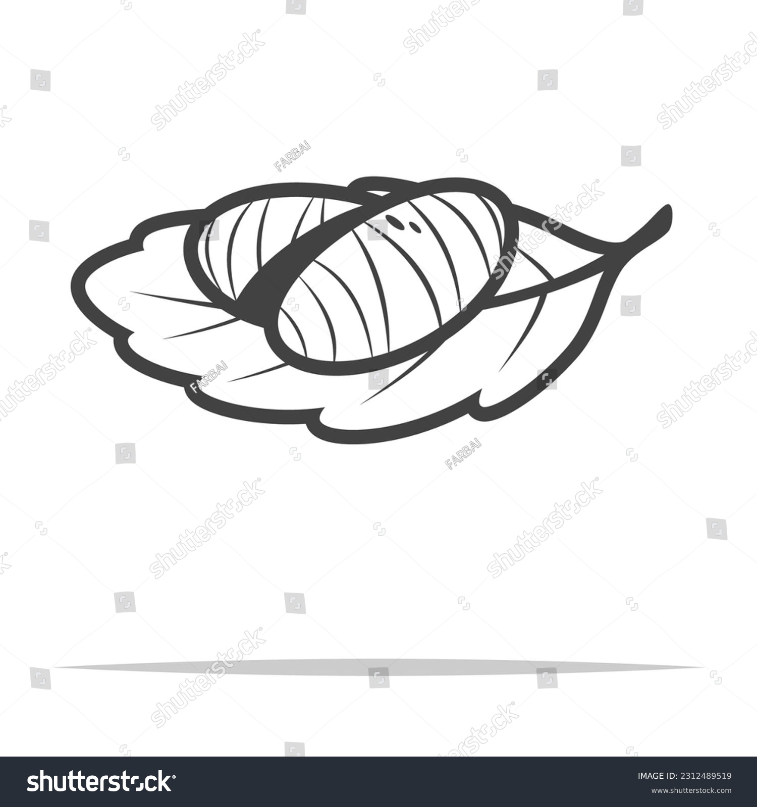 Silkworm clip art preview