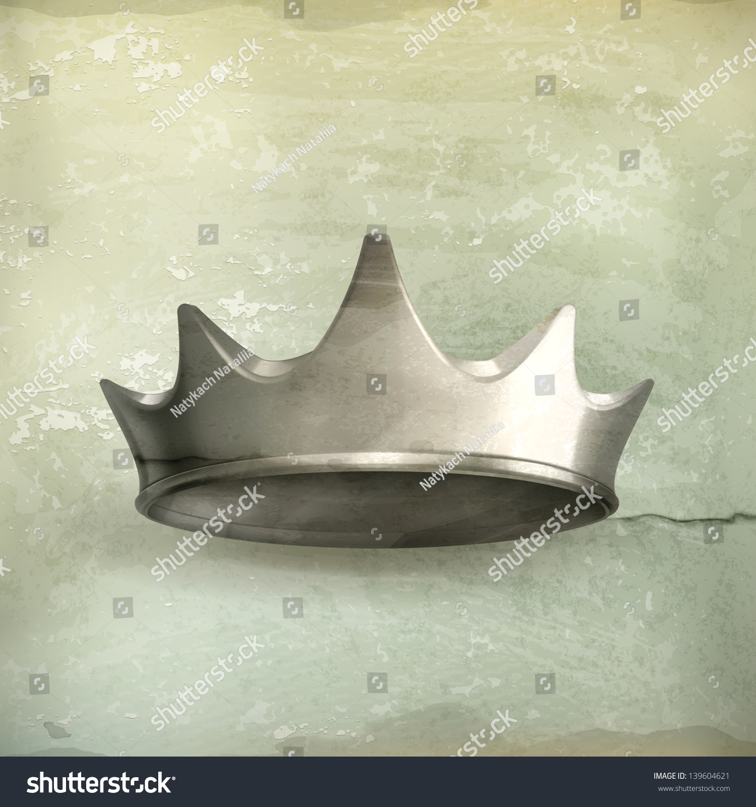 Silver Crown Old Style Vector Stock Vector (Royalty Free ...