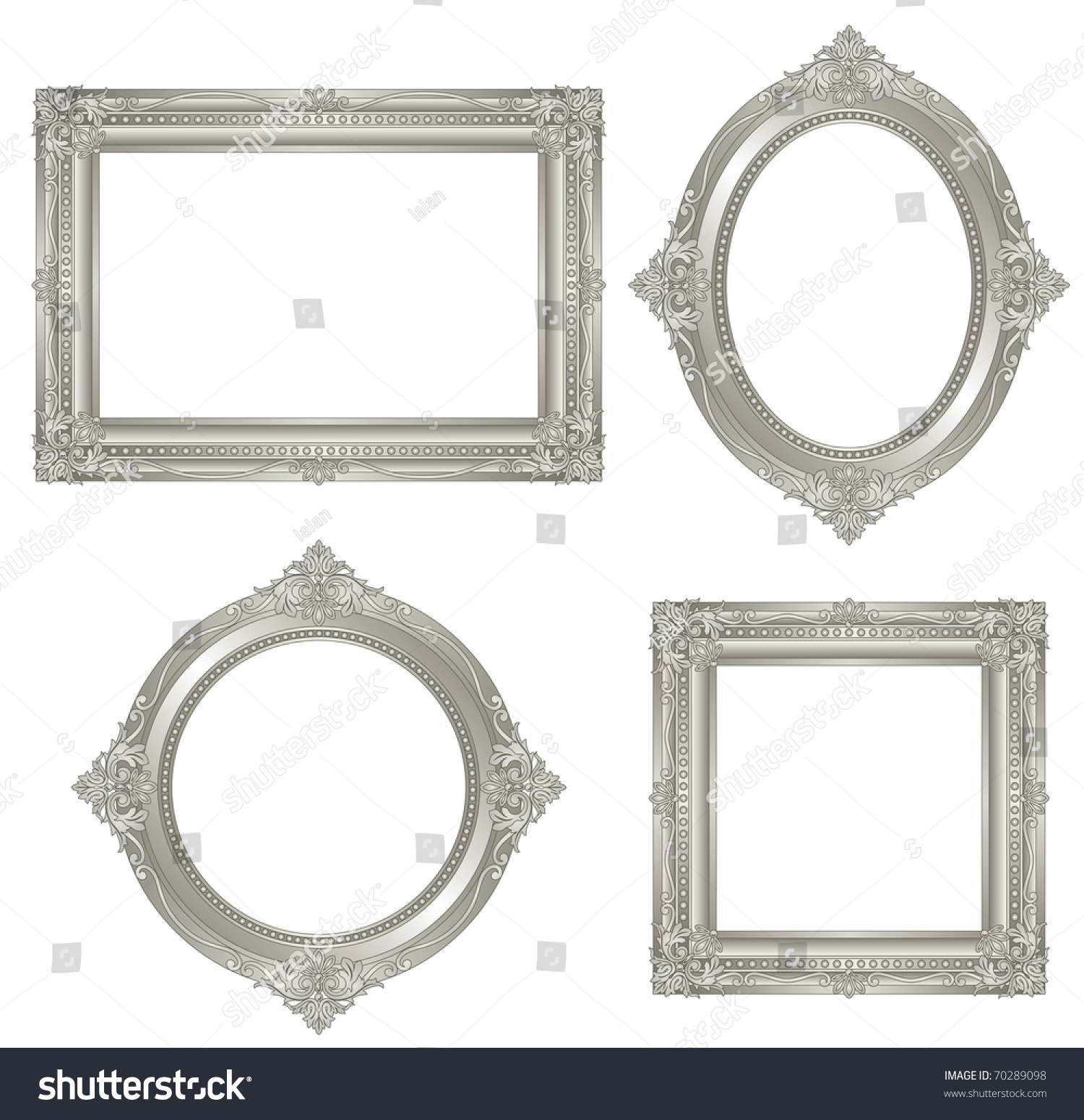 Silver Frame. Vector. - 70289098 : Shutterstock