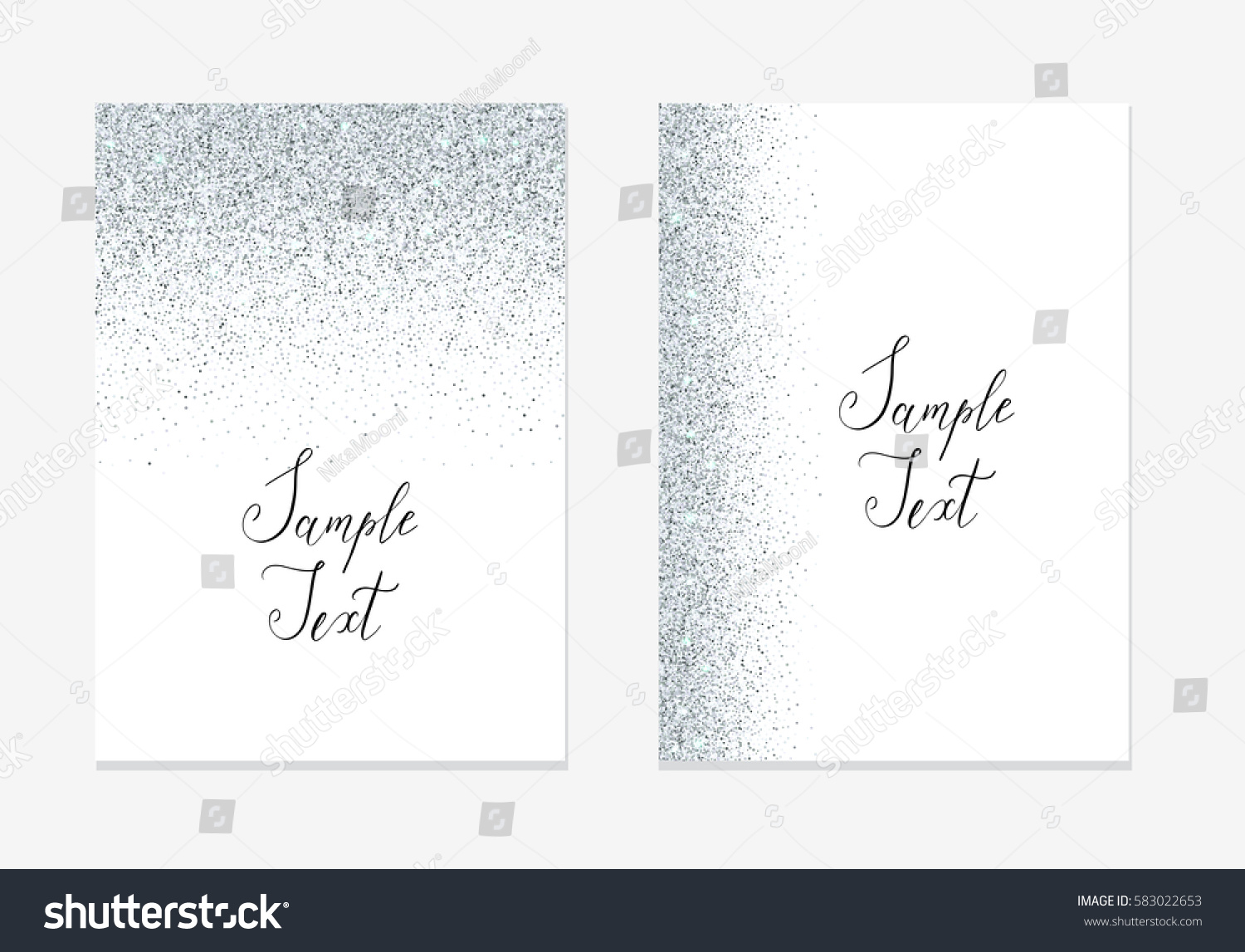 Silver Glitter Background Silver Sparkle Border Stock Vector 583022653 Shutterstock Sparkle Website Templates