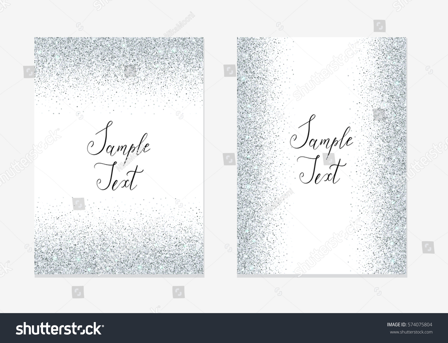 Silver Glitter Background Silver Sparkle Frame Stock Vector 574075804 Shutterstock Sparkle Website Templates