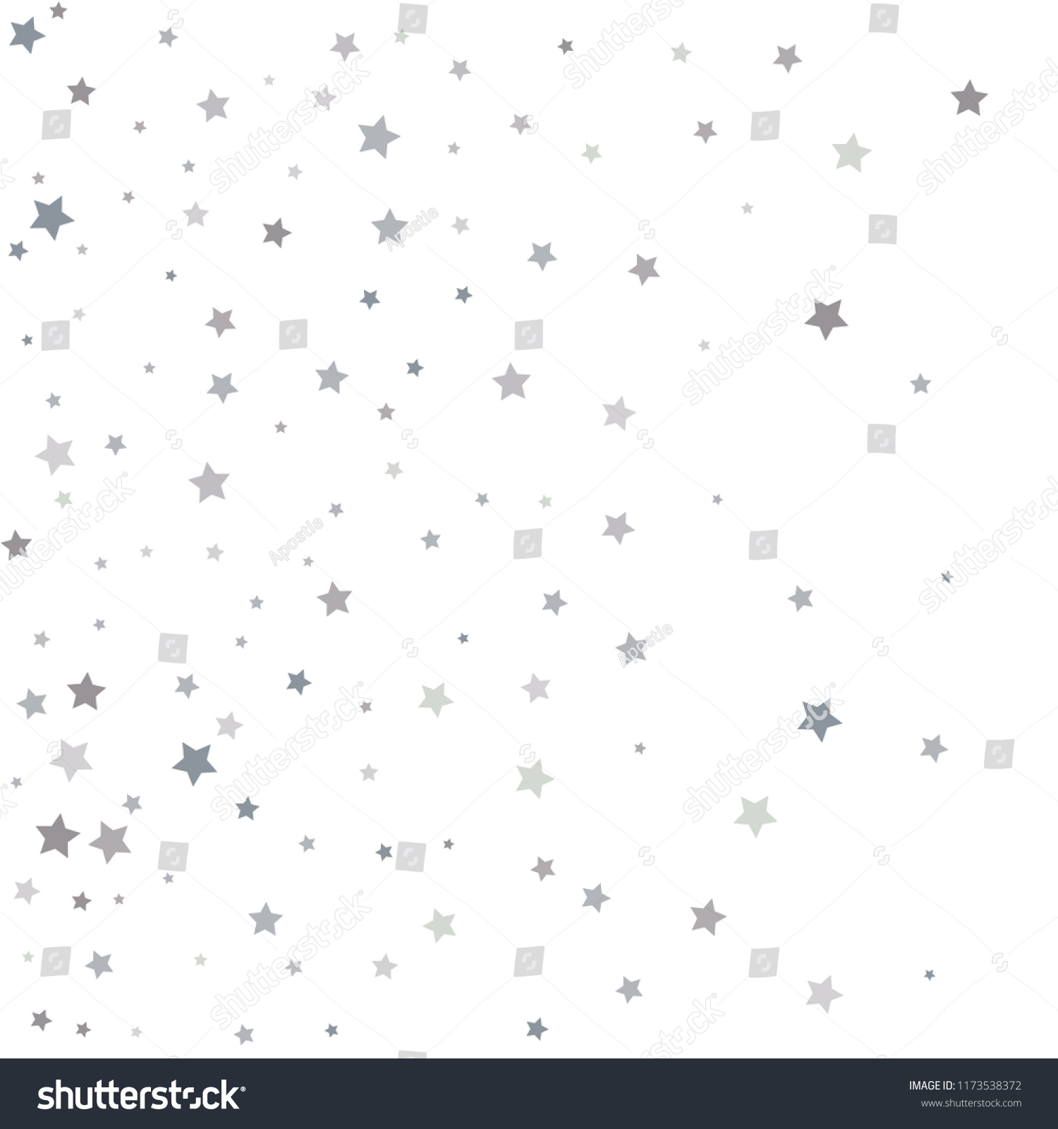 Silver Glitter Falling Stars Silver Sparkle Stock Vector Royalty Free