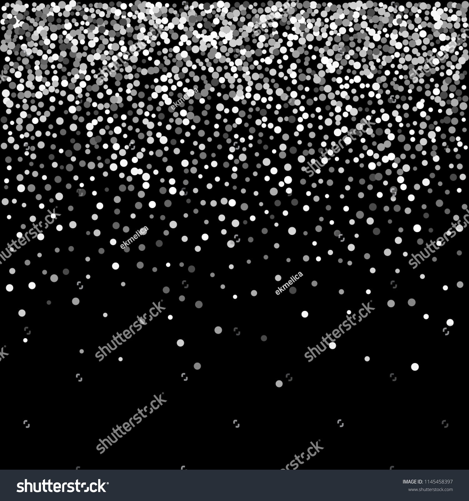 Silver Glitter Particles Background Effect Sparkling Stock Vector ...