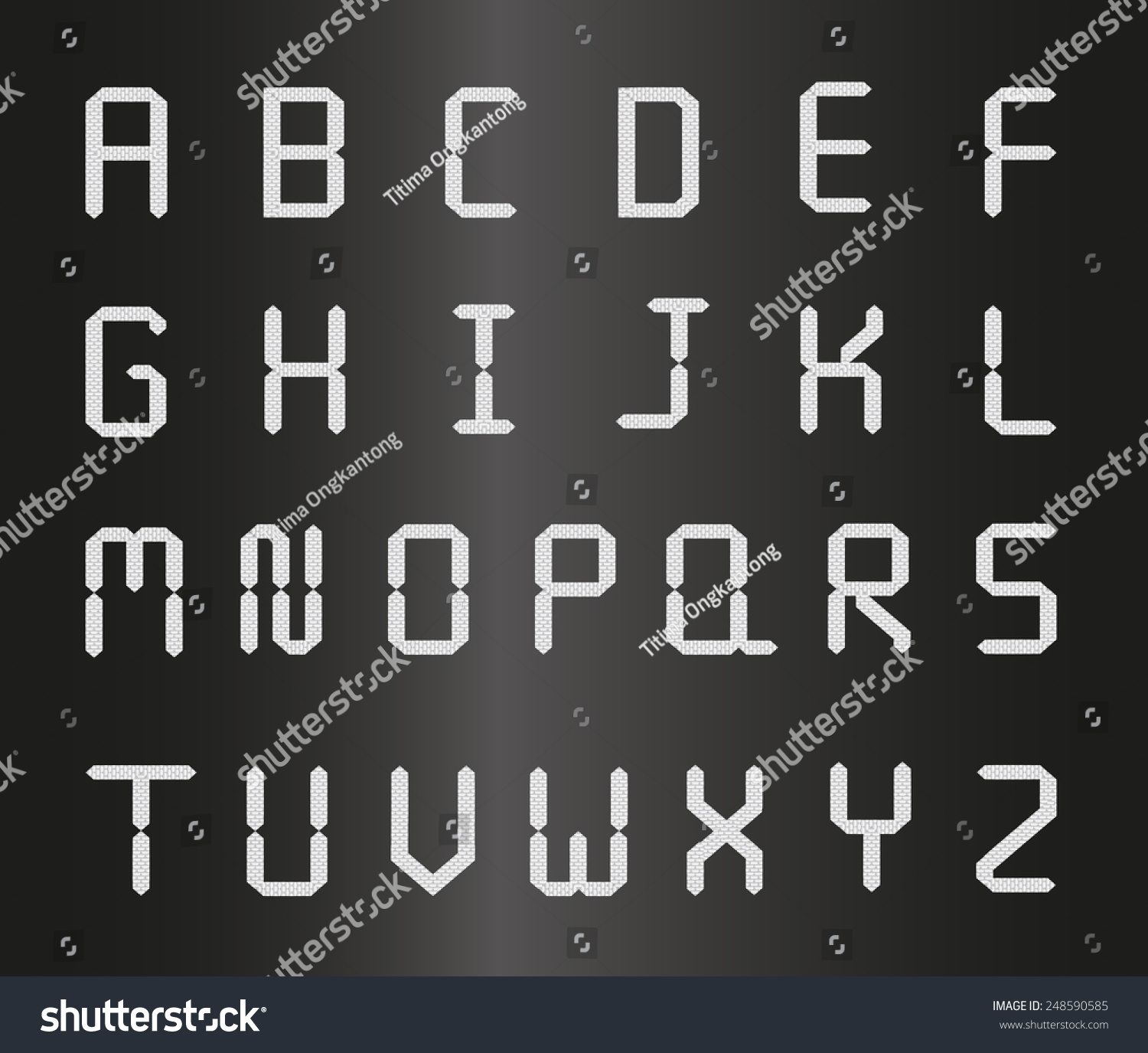 Silver Metal Letters Stock Vector (Royalty Free) 248590585 Shutterstock