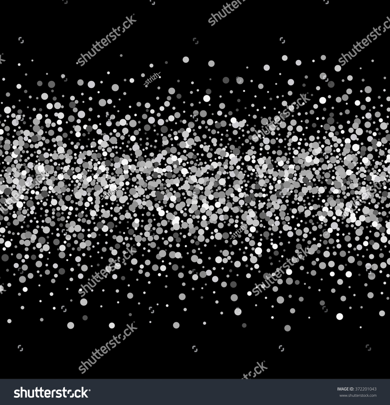 Silver Sparkles On Black Background Silver Stock Vector 372201043 ...