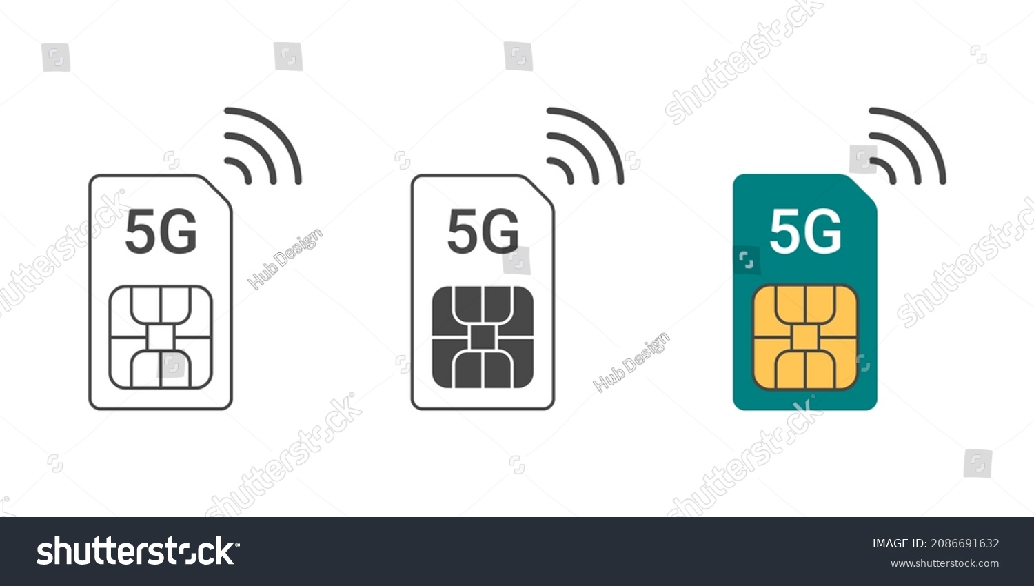 Sim Card Communication 5g Sim Card Stock Vector (royalty Free 