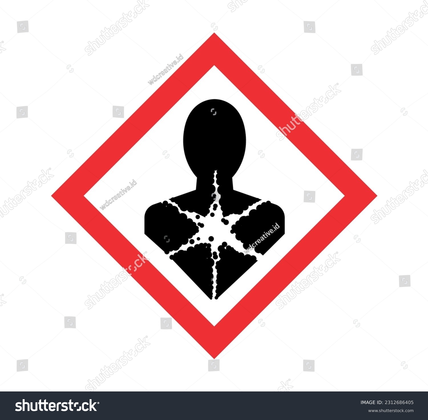 SVG of Simbol yang menjelaskan bahayanya bahan kimia jika terpapar oleh manusia yang bisa menimbulkan efek buruk dalam jangka pendek hingga panjang. svg