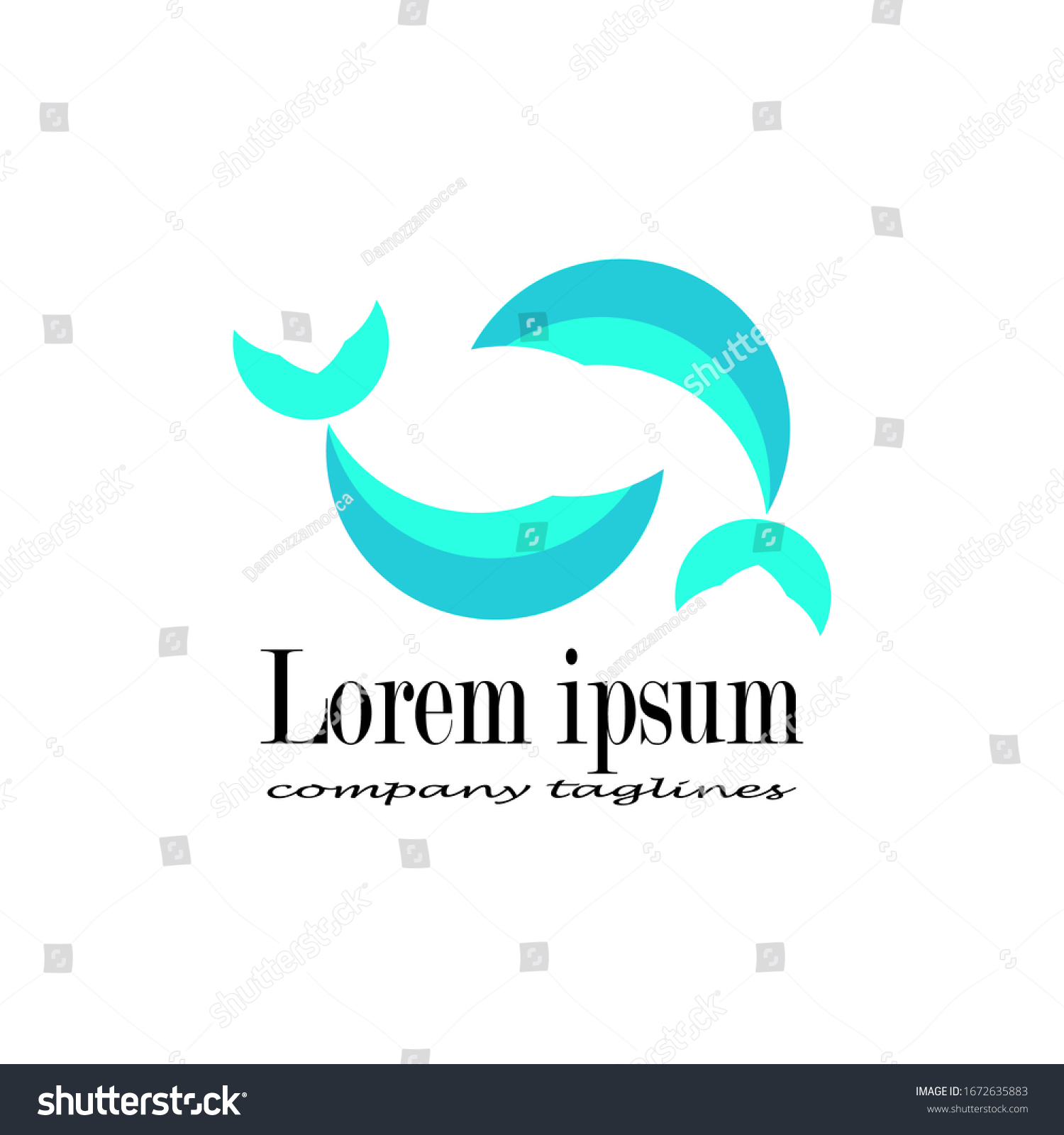 Simple Abstract Fish Logo Vector Stock Vector (Royalty Free) 1672635883 ...