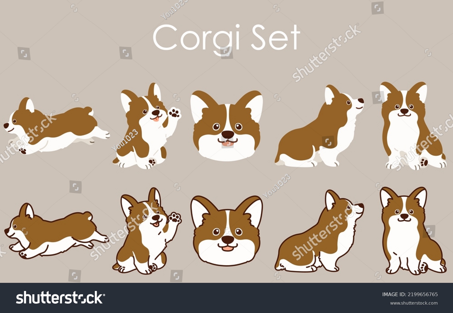 横向きのイラストに丸い犬のセット のベクター画像素材 ロイヤリティフリー Shutterstock 横向きのイラストに丸い犬のセット のベクター画像素材 ロイヤリティフリー Shutterstock