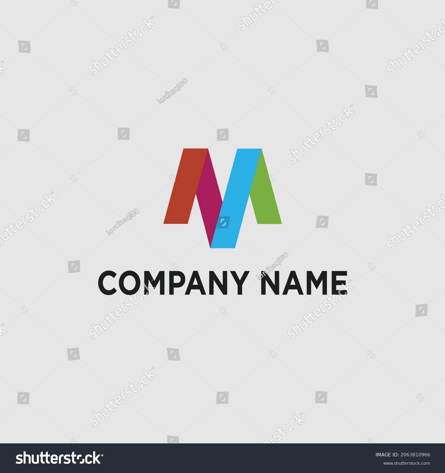 Simple Elegant Letter M Logo Design Stock Vector Royalty Free