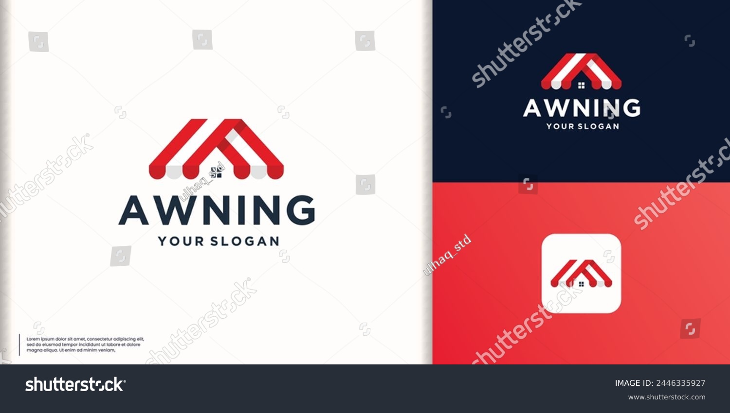 SVG of simple and modern logo awning logo design inspiration. svg