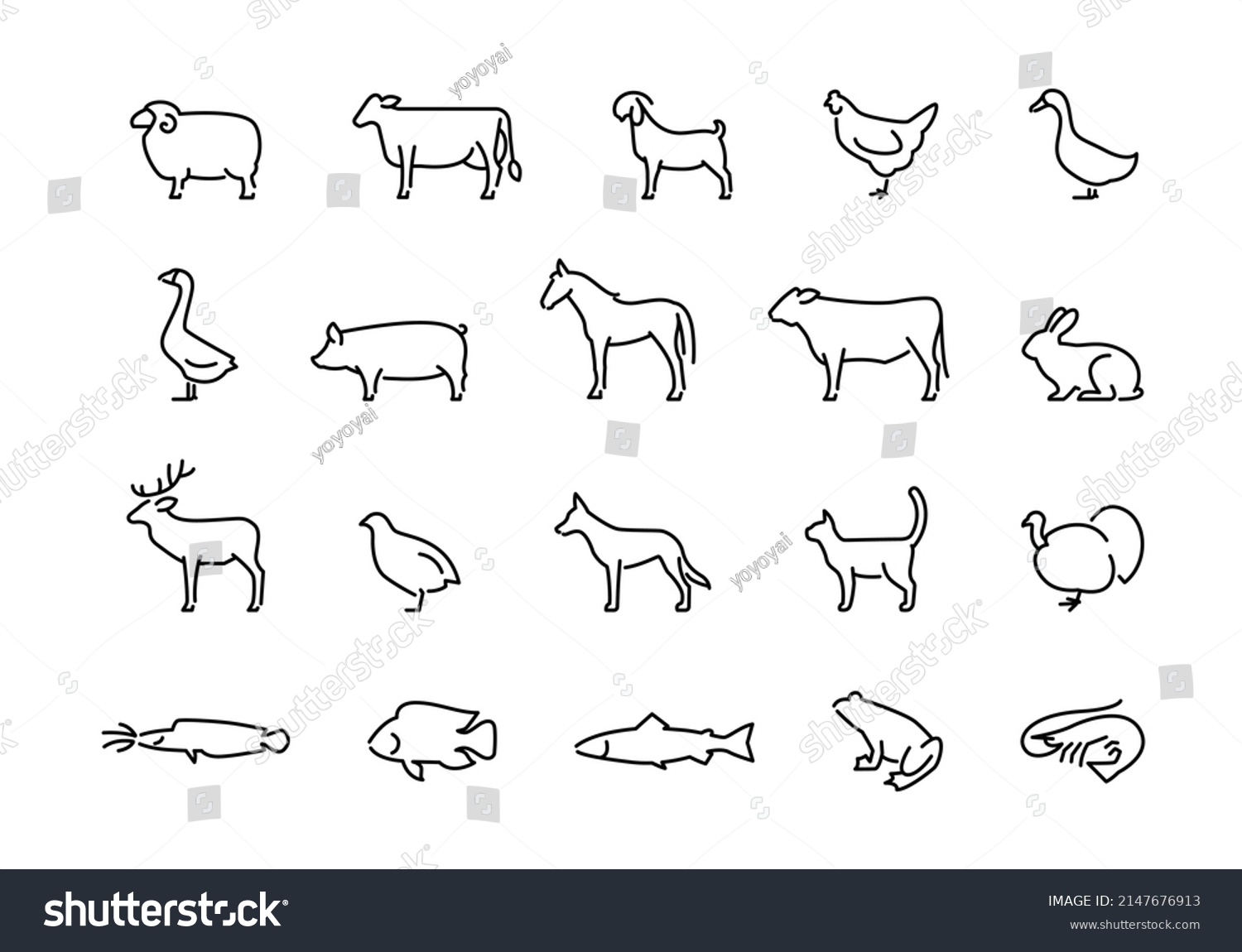 SVG of simple animal farm icon, black line on white background svg