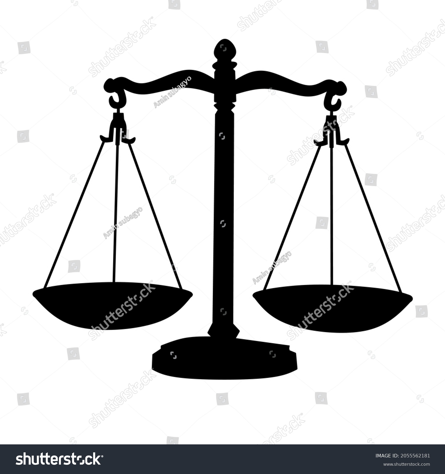 Simple Balanced Scale Vector Simple Scale Stock Vector (Royalty Free ...