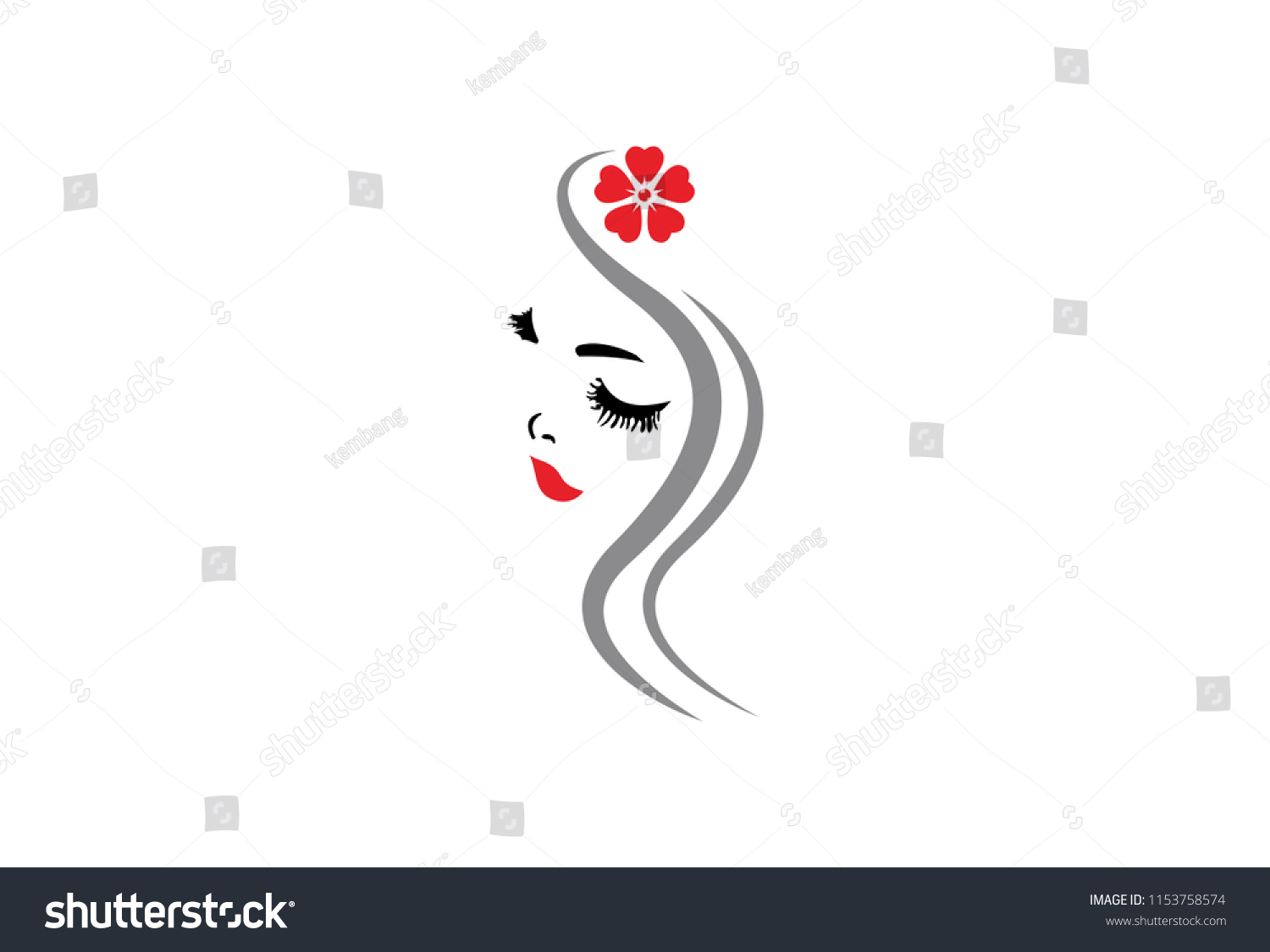 Simple Beauty Salon Hairdresser Logo Stock Vector Royalty Free