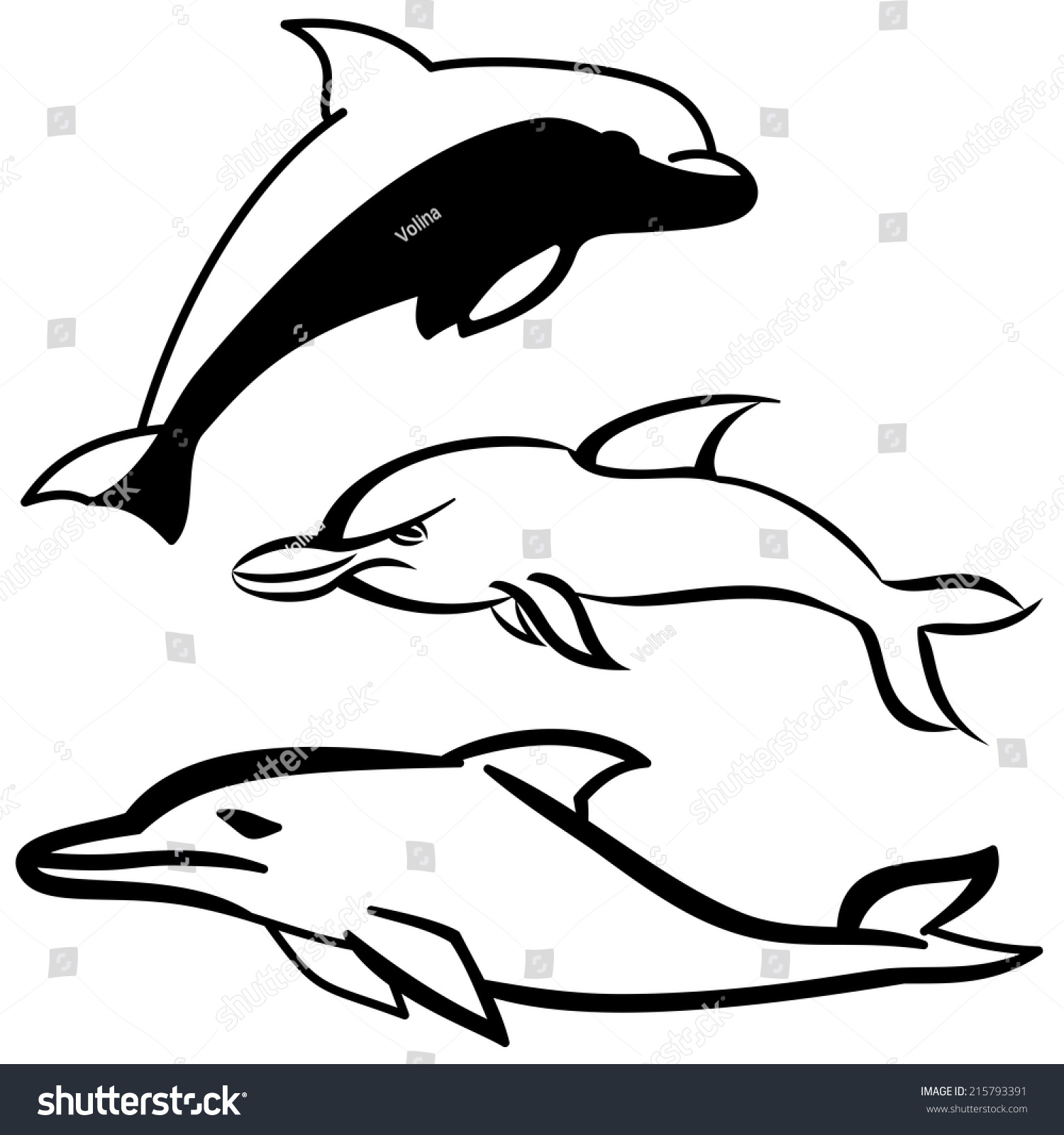 Uncategorized Simple Dolphin Drawing simple black white dolphin cartoon icon stock vector 215793391 and icon