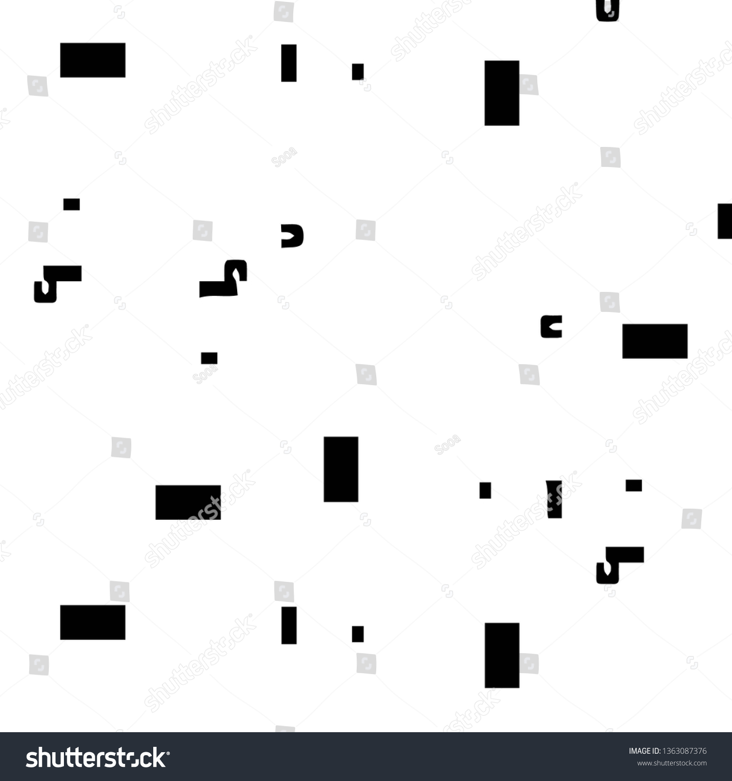 Simple Black White Vector Illustration Abstract Stock Vector (Royalty