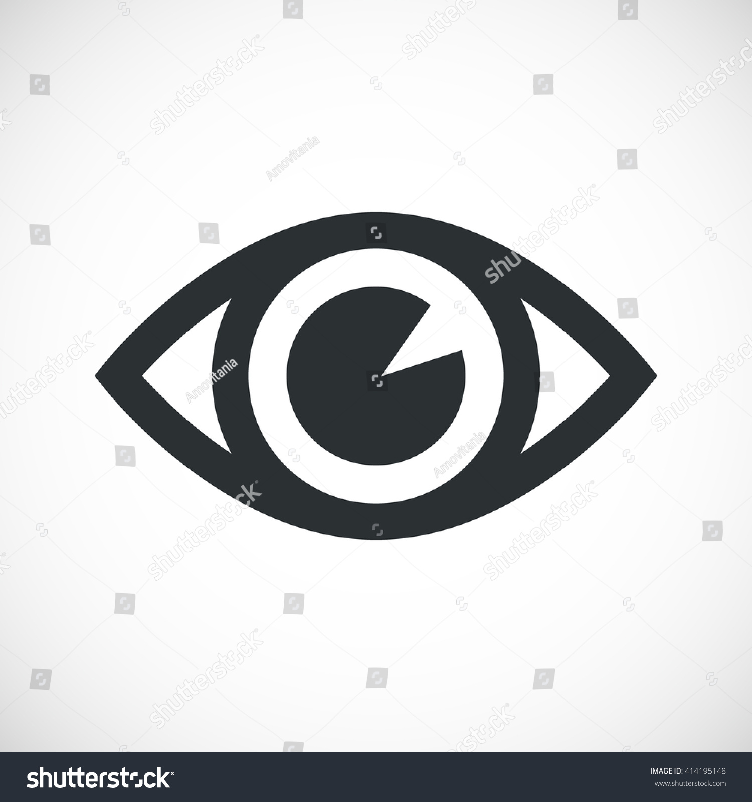 Simple Black Eye Icon Vector Double Stock Vector 414195148 - Shutterstock