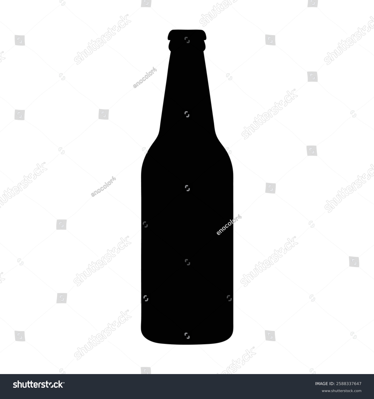 recommend clip art: Simple Black Silhouette of a Beer Bottle Minimalist Vector Art for Design
