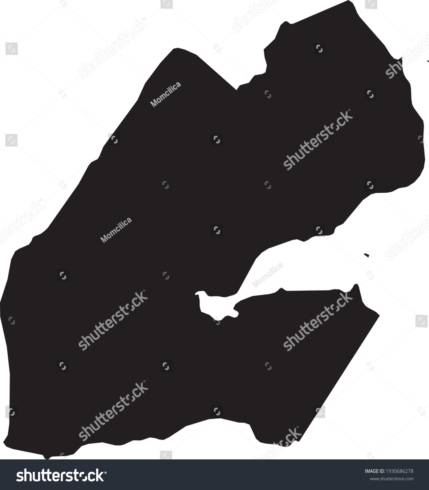 SVG of Simple black vector map of the Republic of Djibouti svg