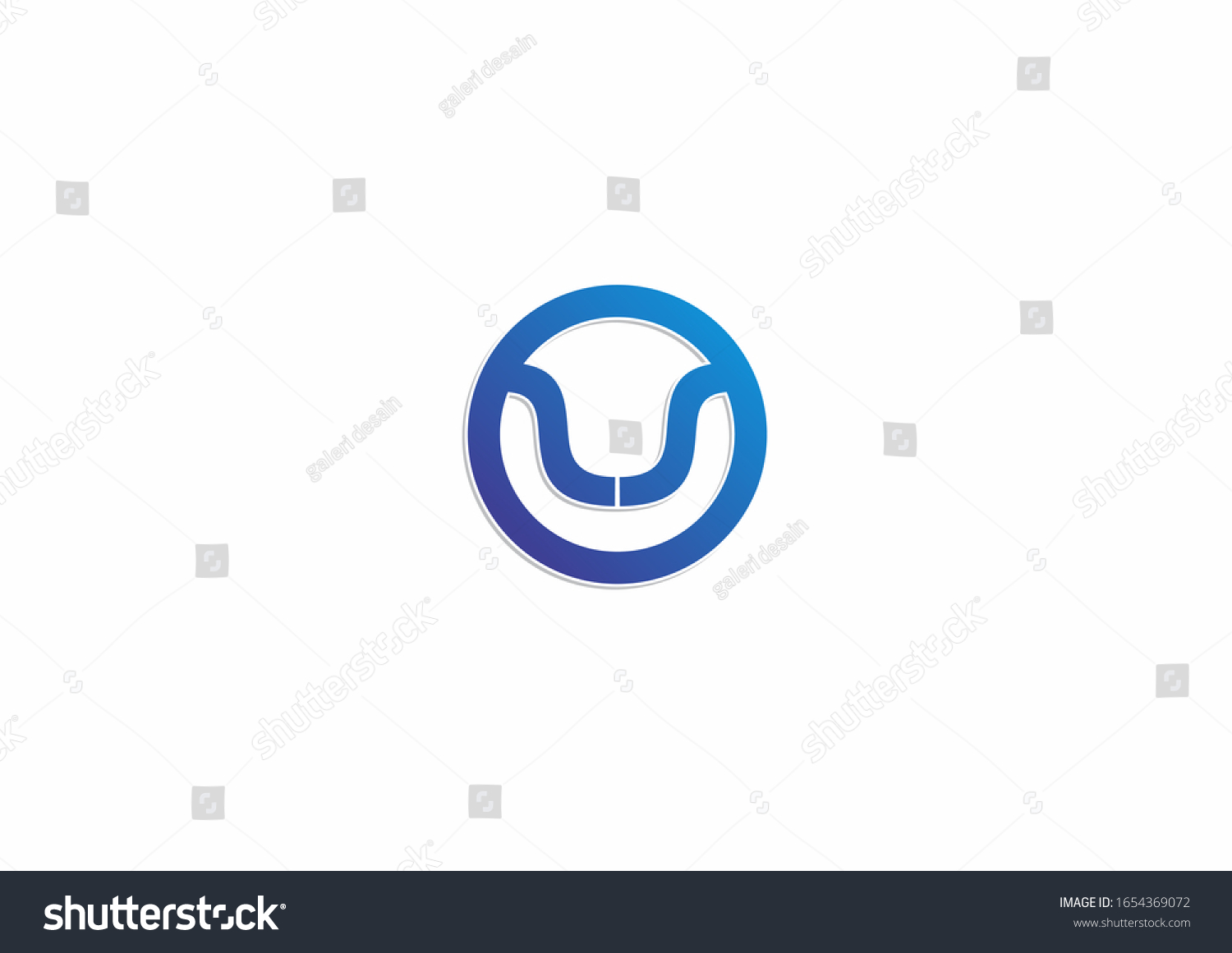 Simple Blue Circle Logo Design Template Stock Vector (Royalty Free