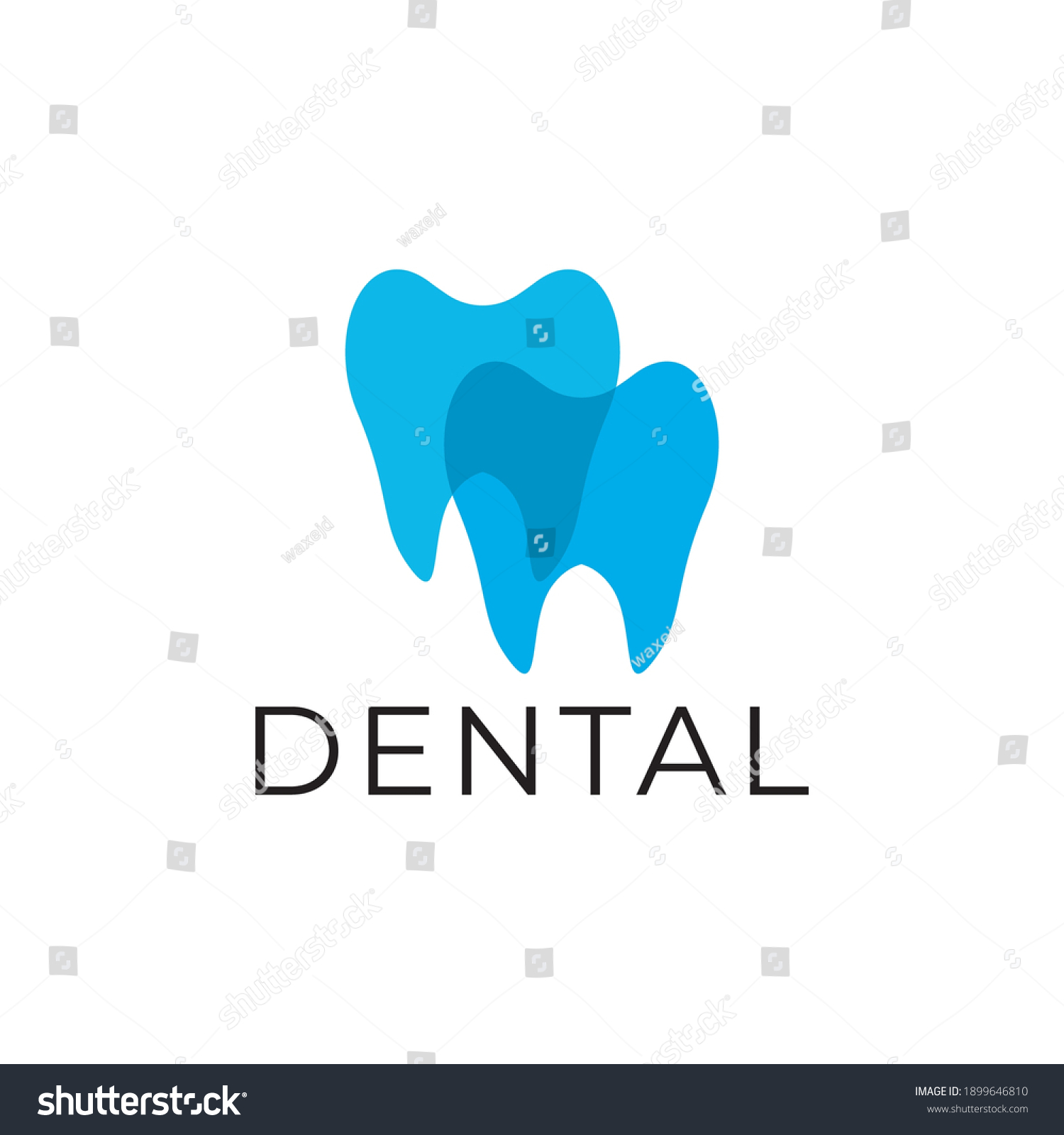 Simple Blue Dental Logo Vector Stock Vector (Royalty Free) 1899646810