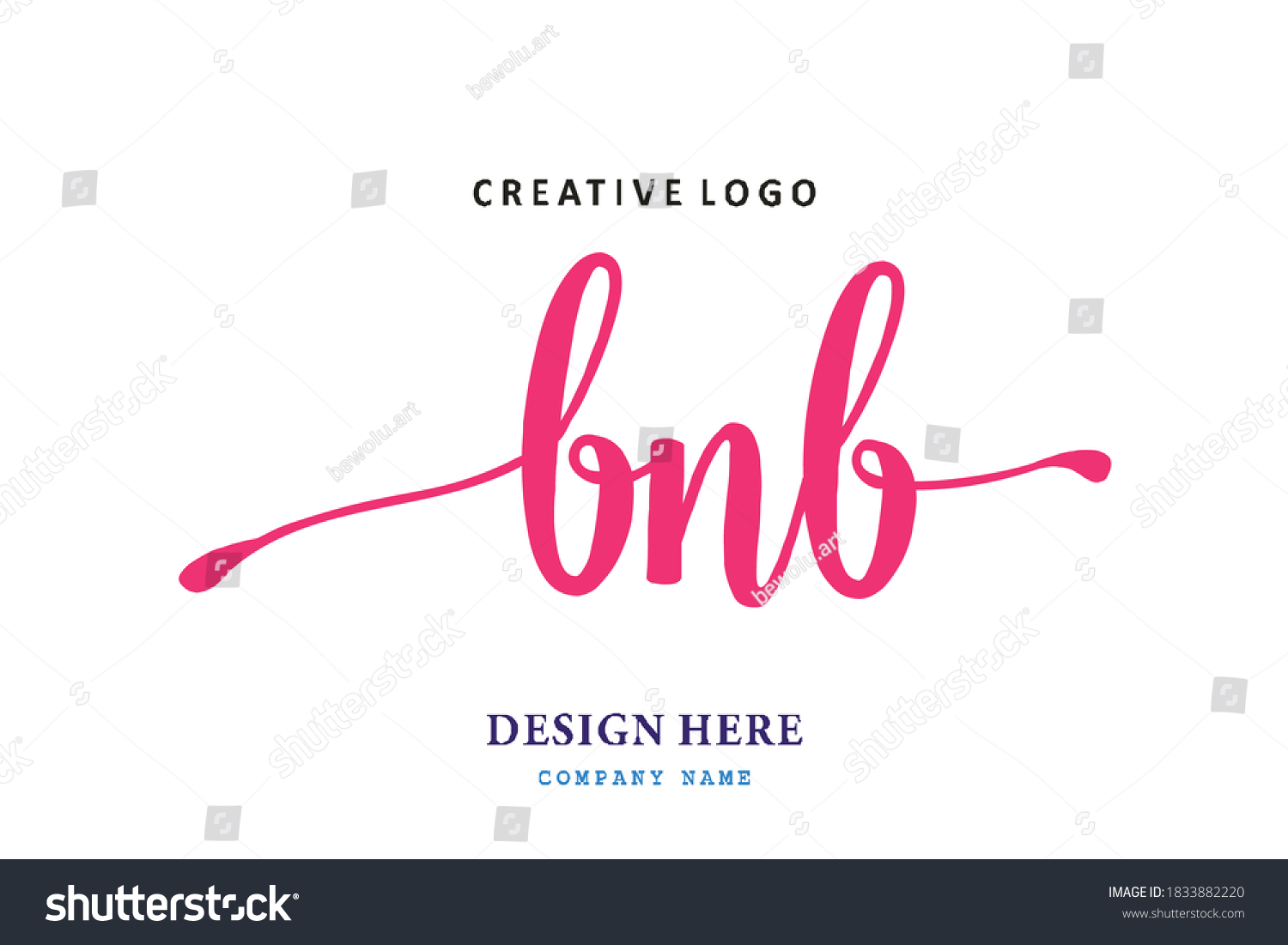SVG of simple BNB lettering logo is easy to understand, simple and authoritative svg