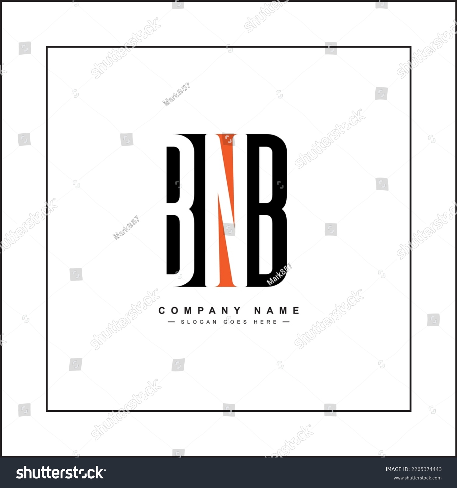 SVG of Simple Business Logo for Initial Letter BNB - Alphabet Logo svg