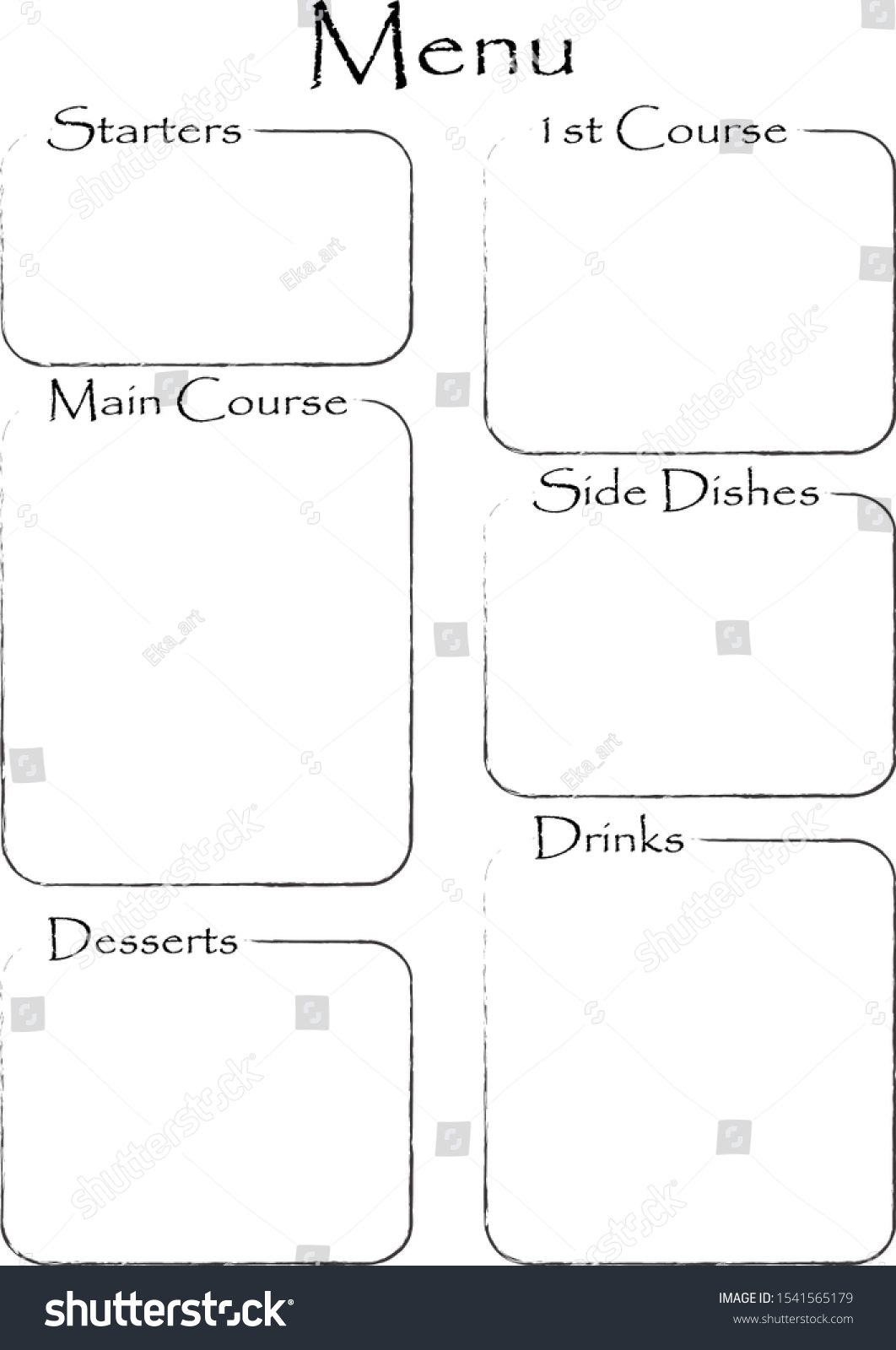 141,742 Menu blank template Images, Stock Photos & Vectors | Shutterstock