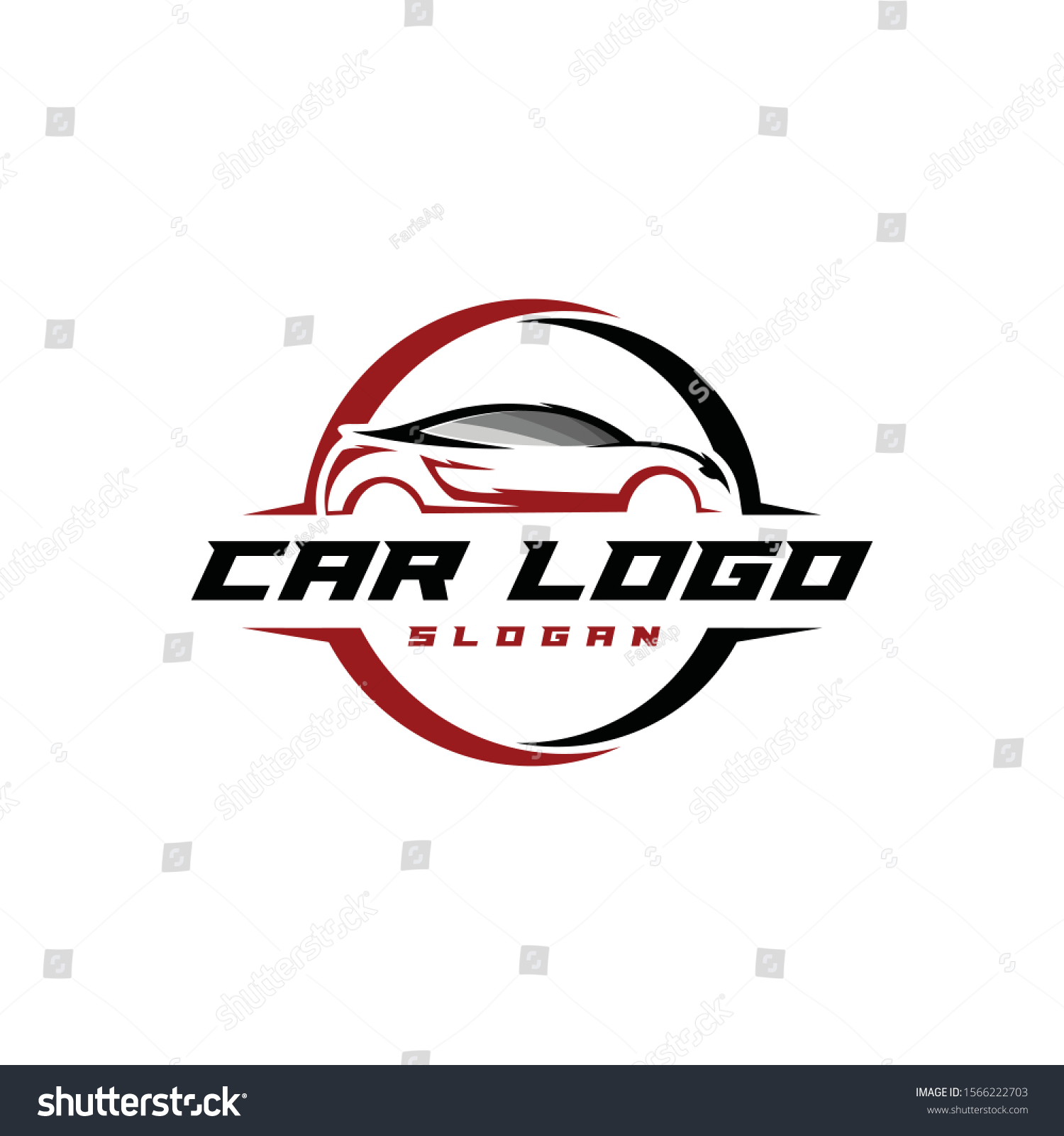 Simple Car Logo Vector Line Art Stock Vector (Royalty Free) 1566222703 ...