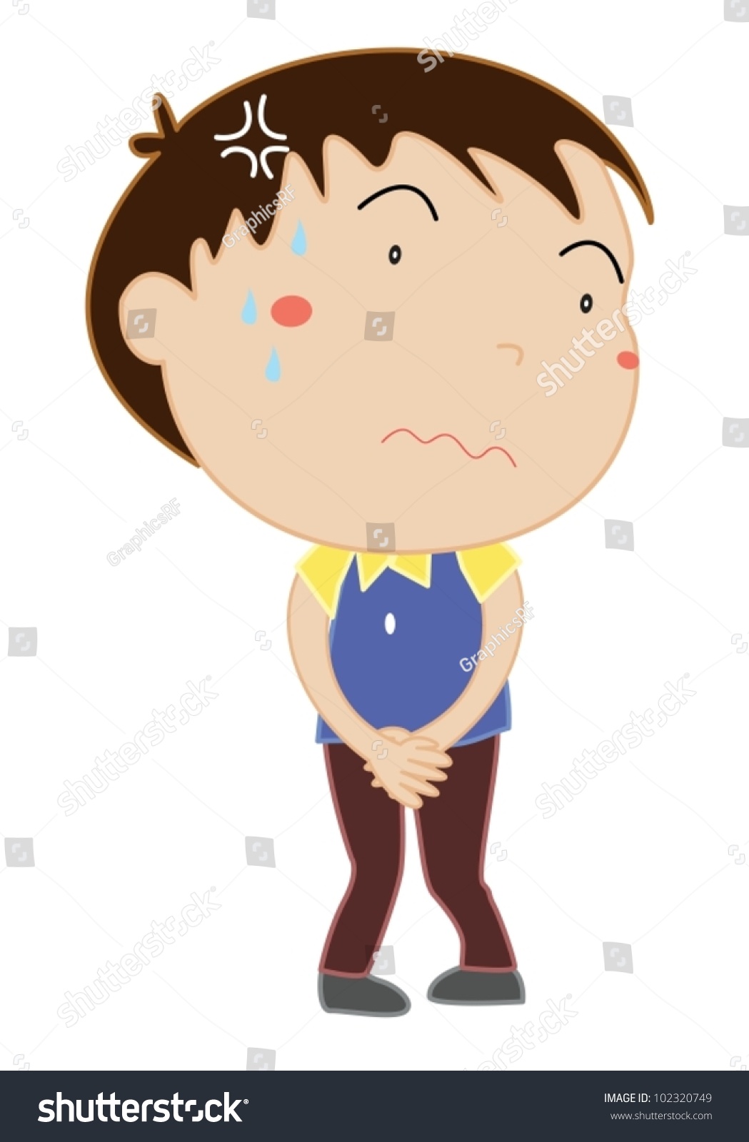 Simple Cartoon Cute Boy Stock Vector 102320749 - Shutterstock