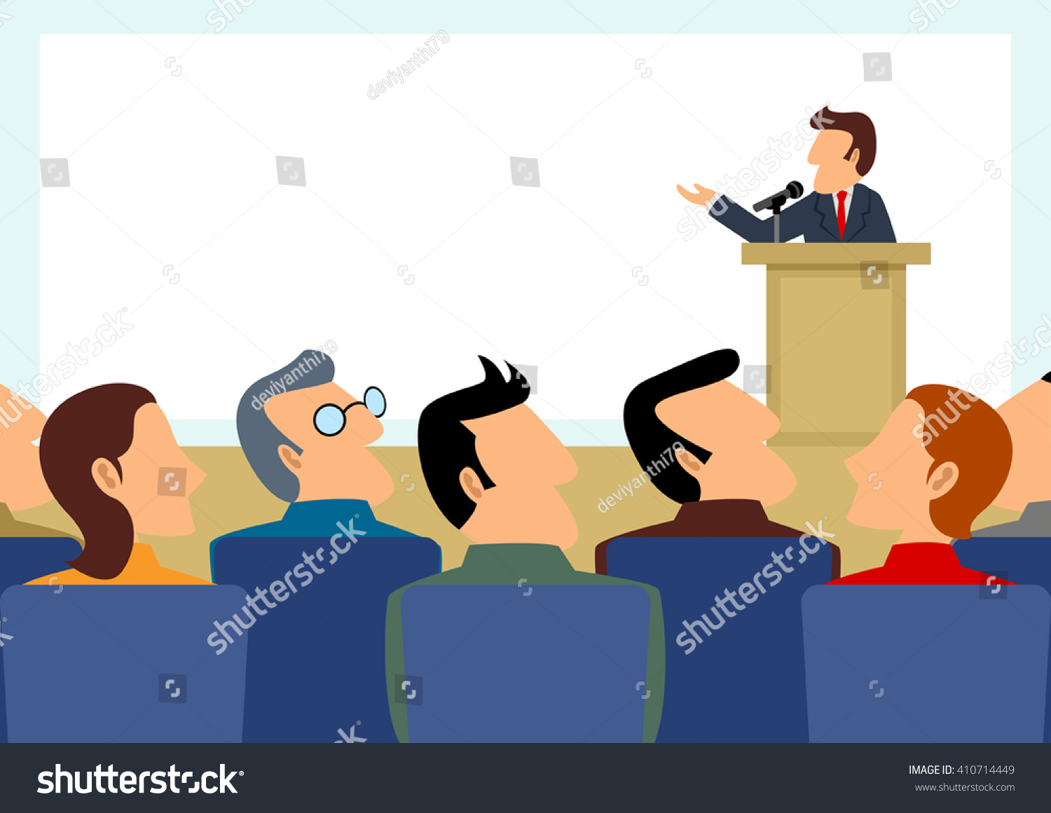 man giving a speech cartoon