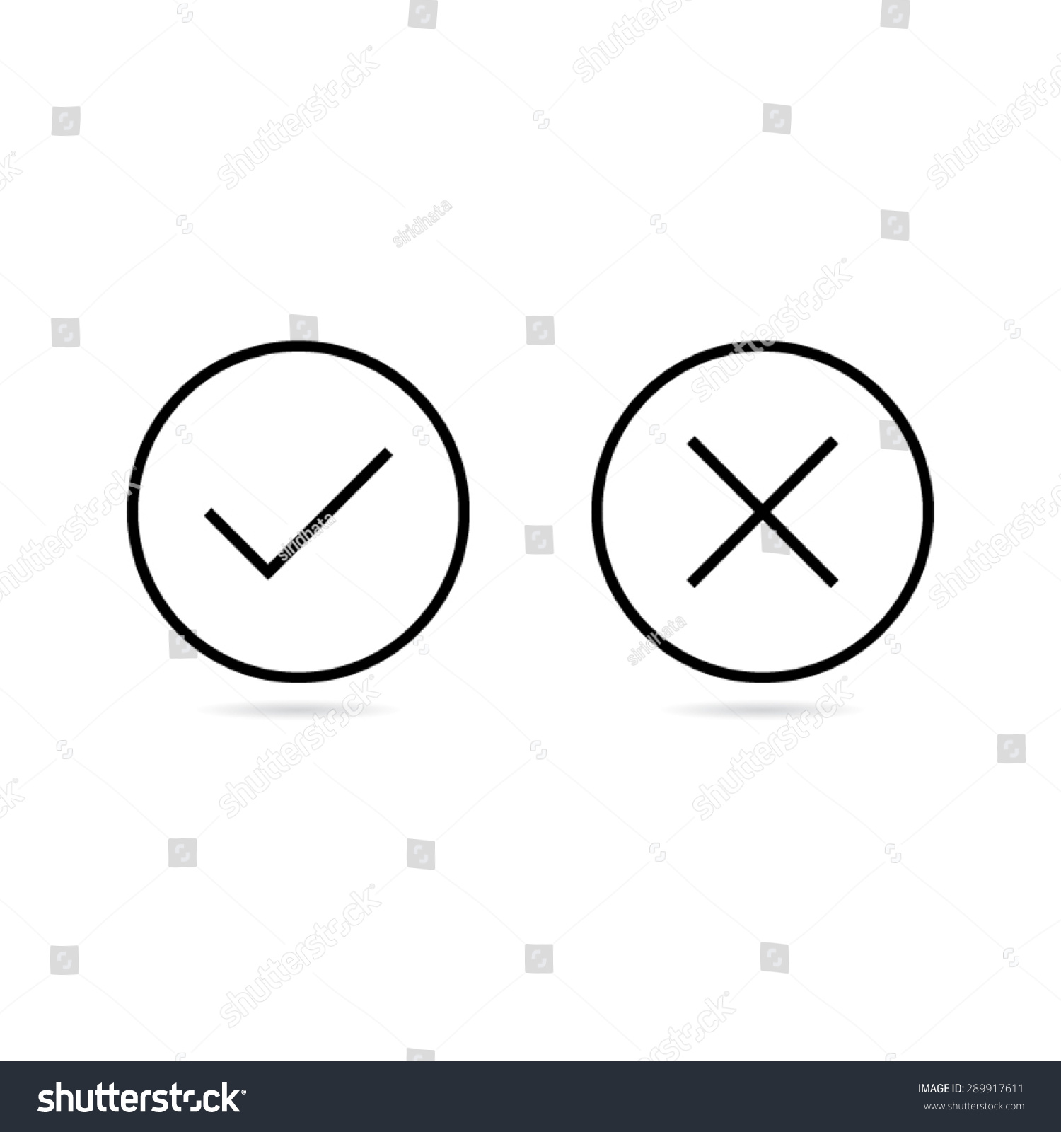 simple check mark icons stock vector royalty free 289917611