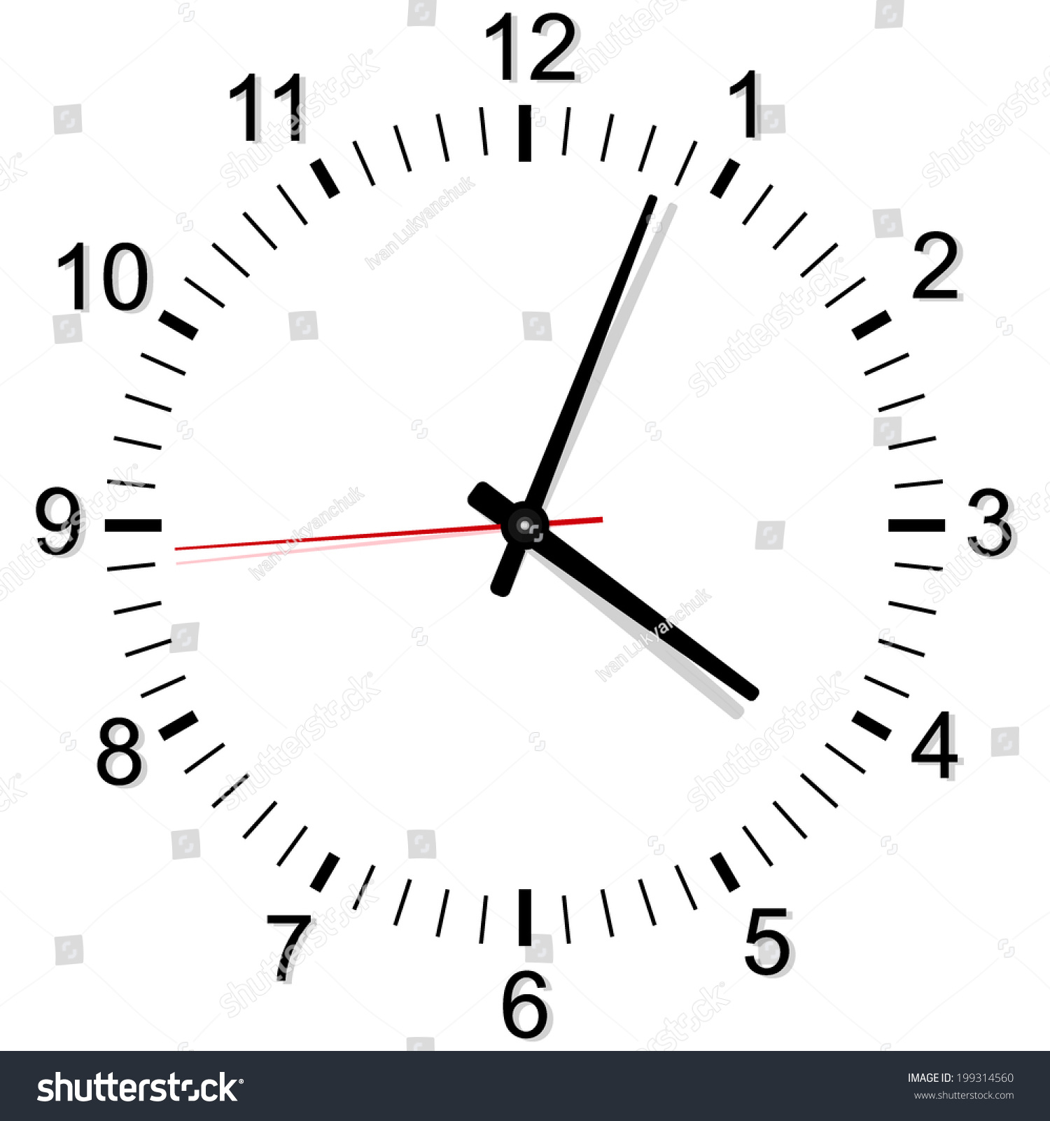 Simple Clock. Vector Illustrations - 199314560 : Shutterstock