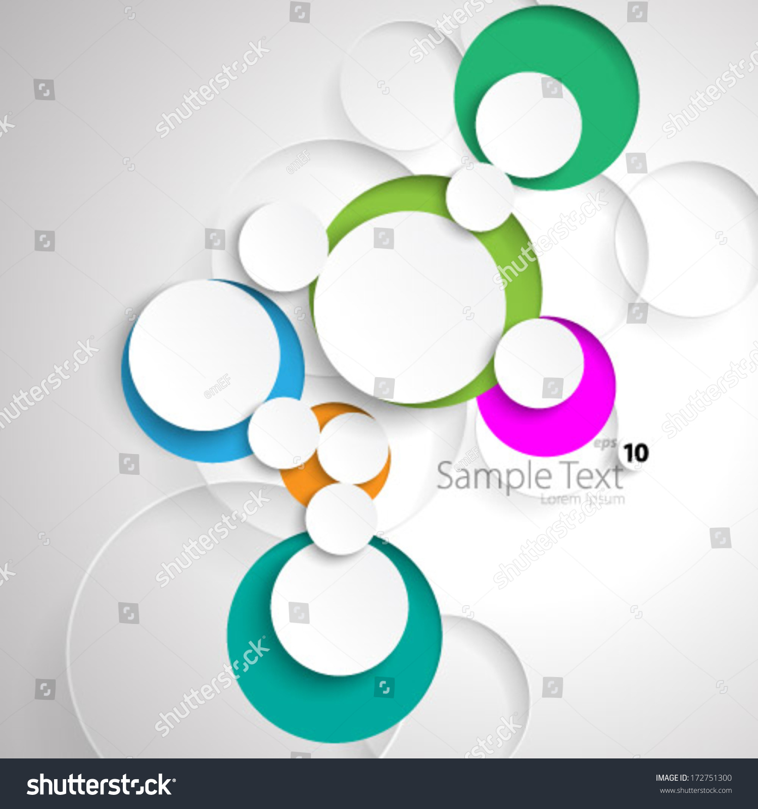 Simple Colorful Circles Design Background Stock Vector 172751300 ... Simple Colorful Circles Design Background Stock Vector 172751300 ...