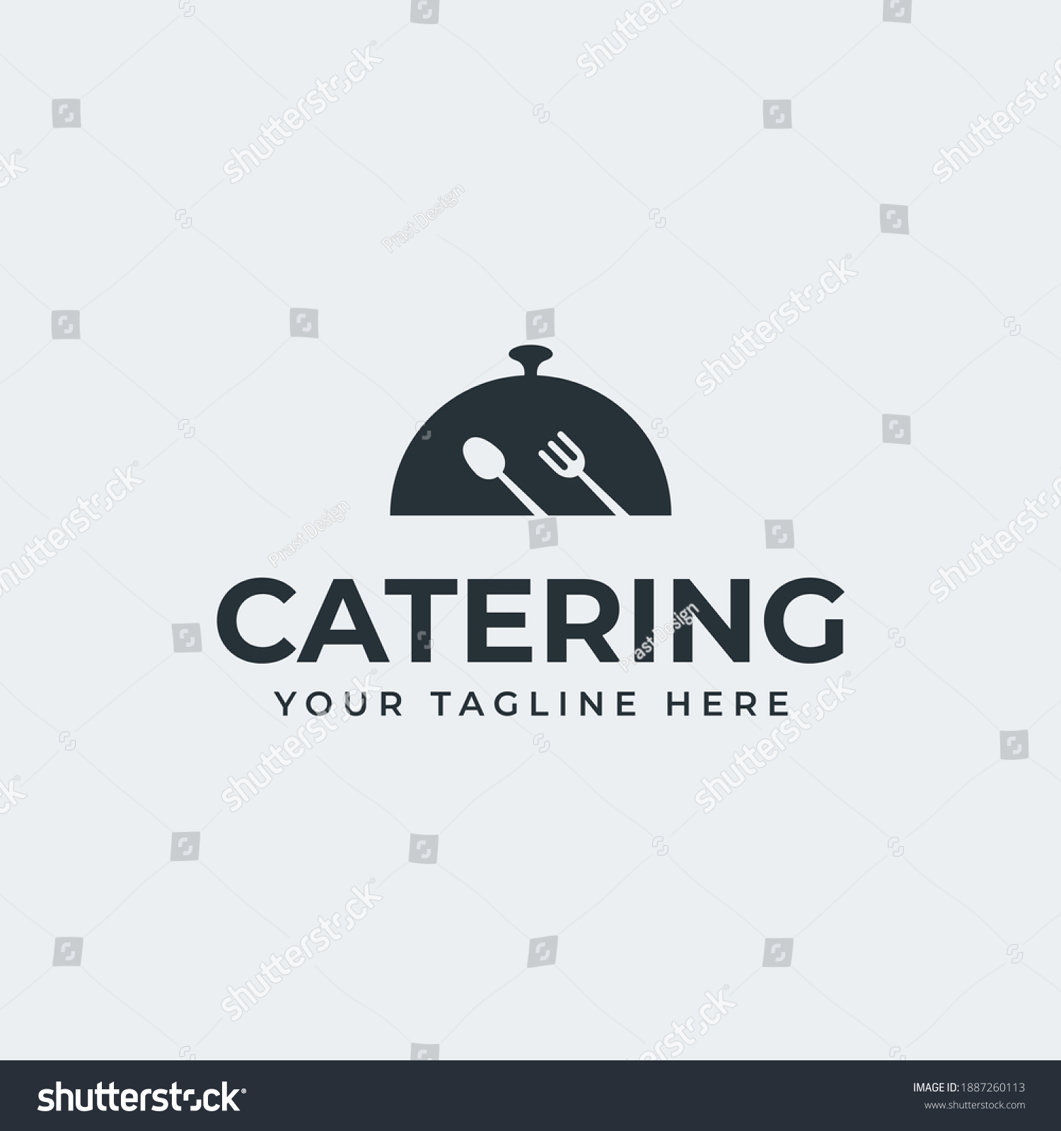 Simple Concept Catering Logo Design Dinner Stock Vector (Royalty Free ...