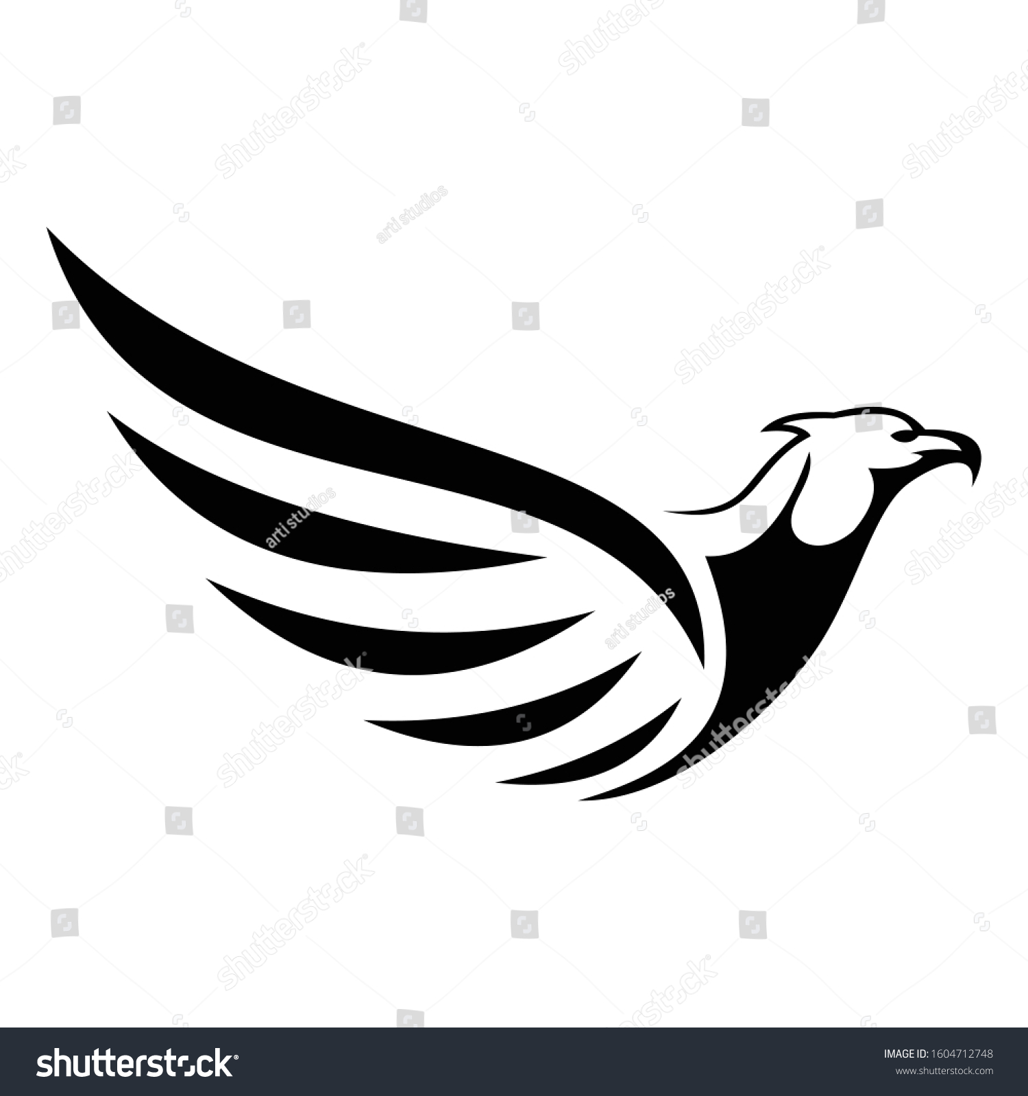 Simple Creative Flying Eagle Logo Design Stock Vector Royalty Free