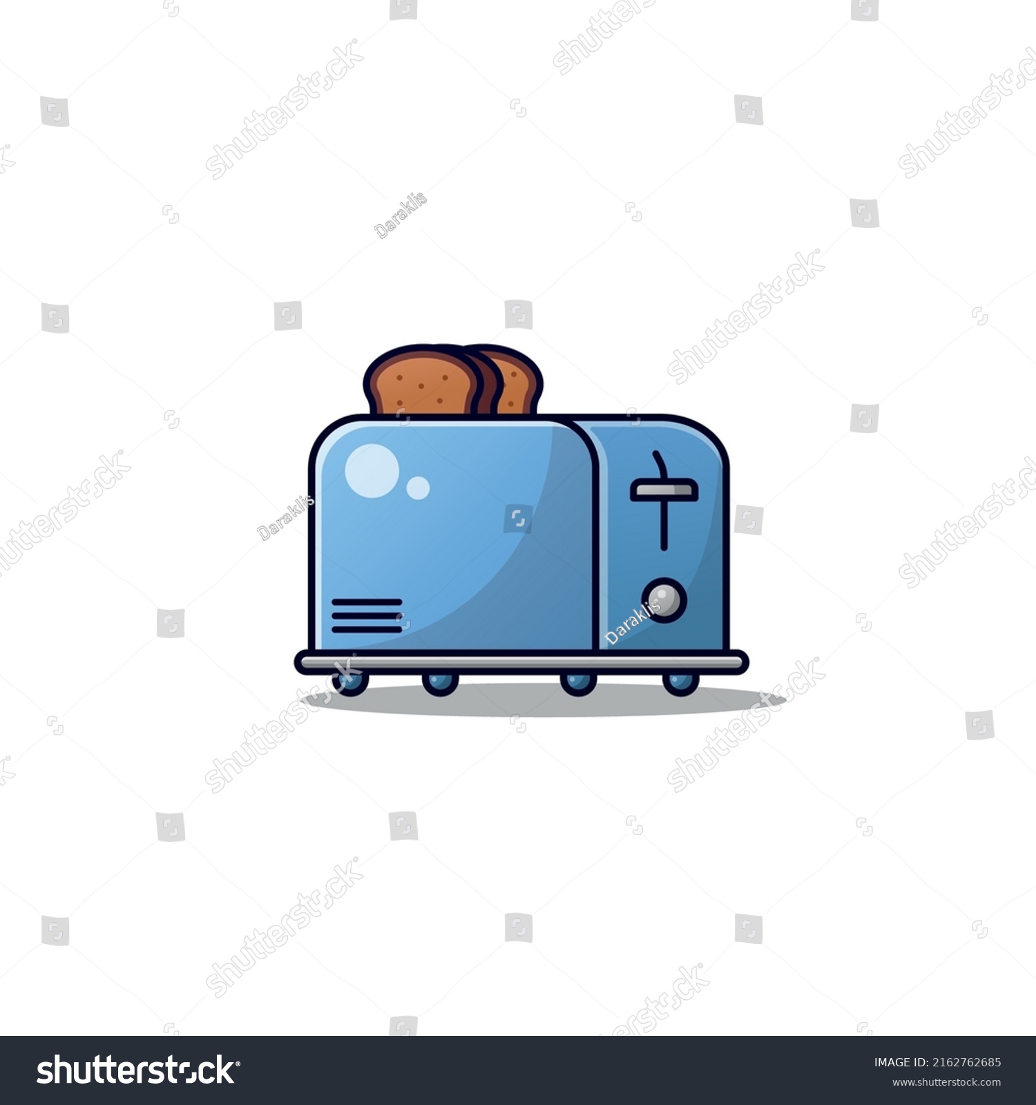 Simple Cute Toaster Drawing Vector Art Stock Vector (Royalty Free