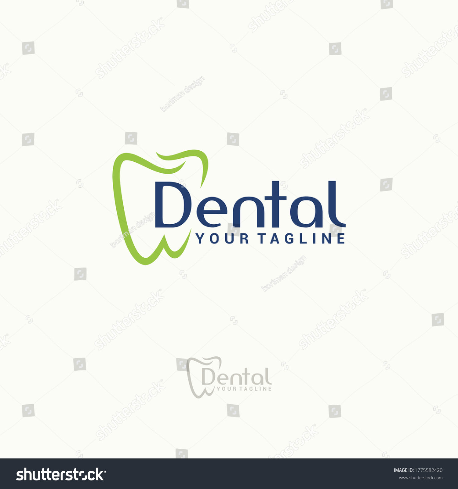 Simple Dental Logo Design Template Stock Vector (Royalty Free