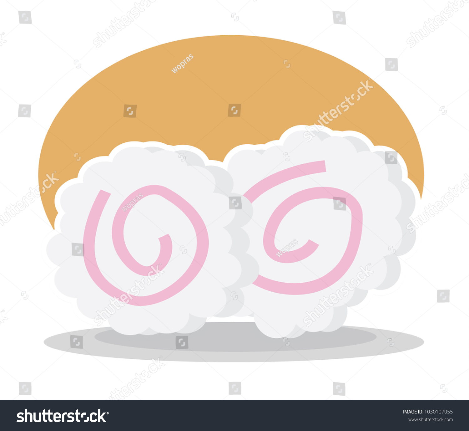 SVG of simple design of two naruto ramen japanese food with circle background svg
