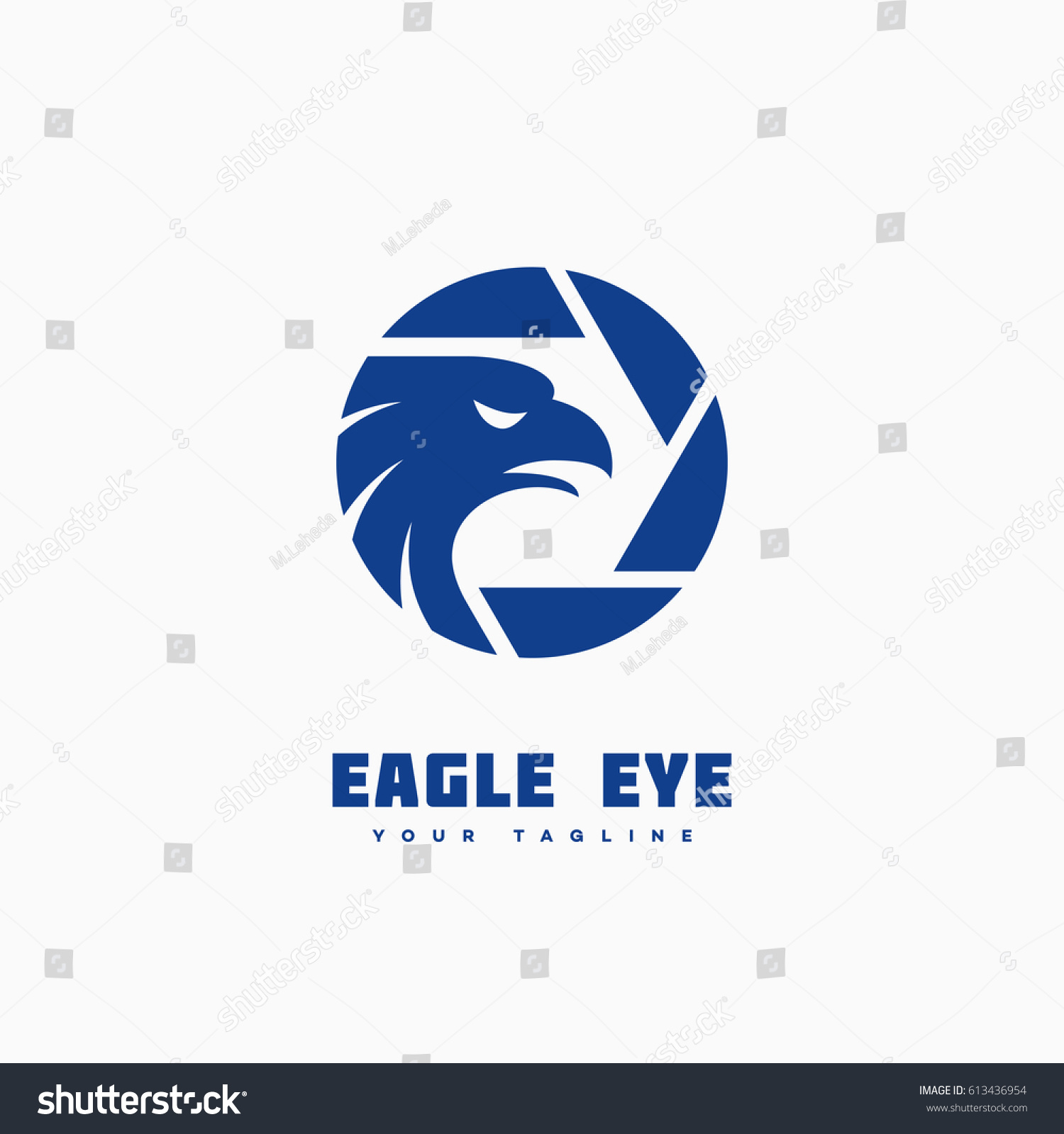 Simple Eagle Eye Logo Template Design Stock Vector (Royalty Free ...