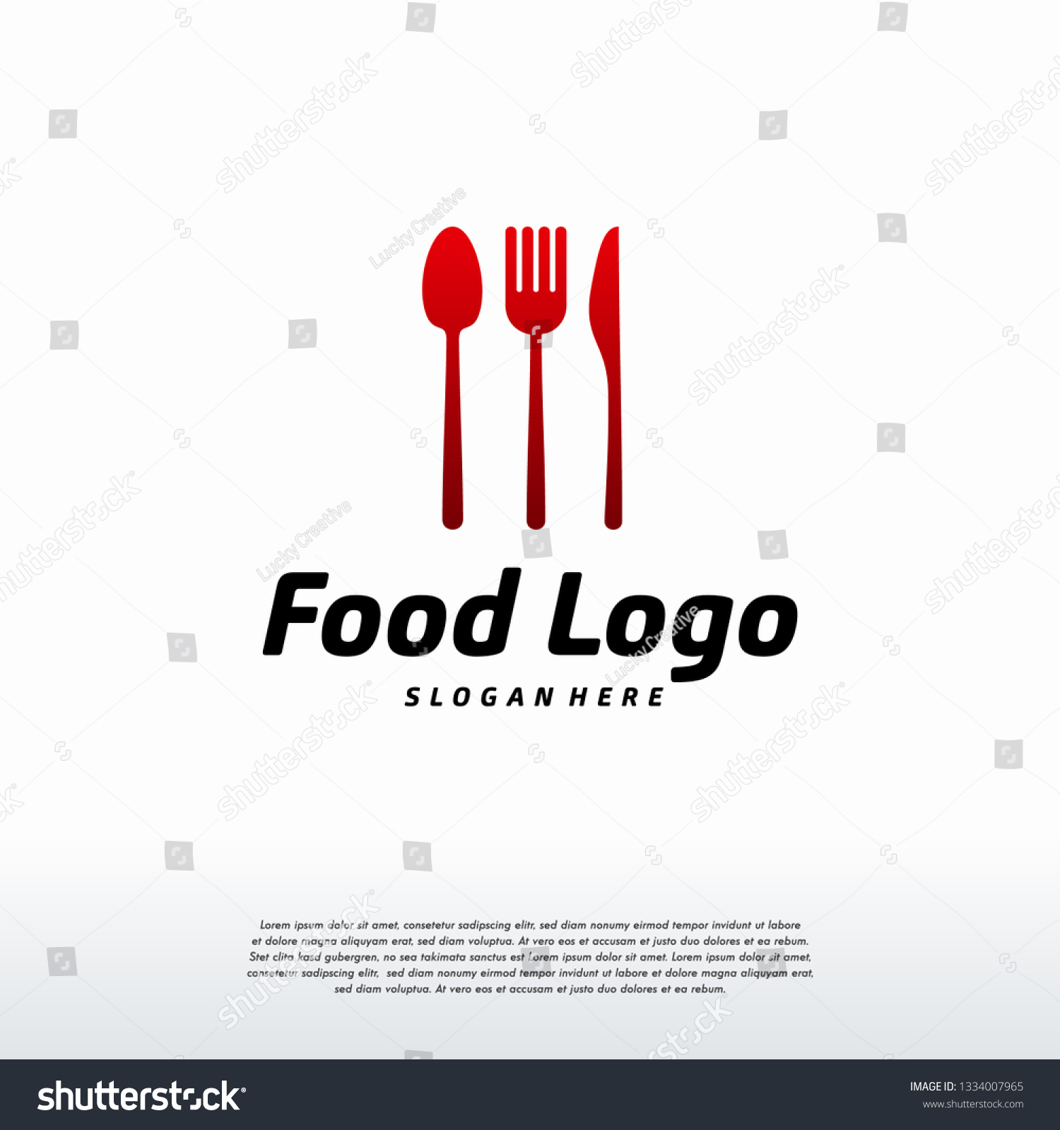 Simple Food Logo Designs Template Restaurant Stock Vector Royalty Free