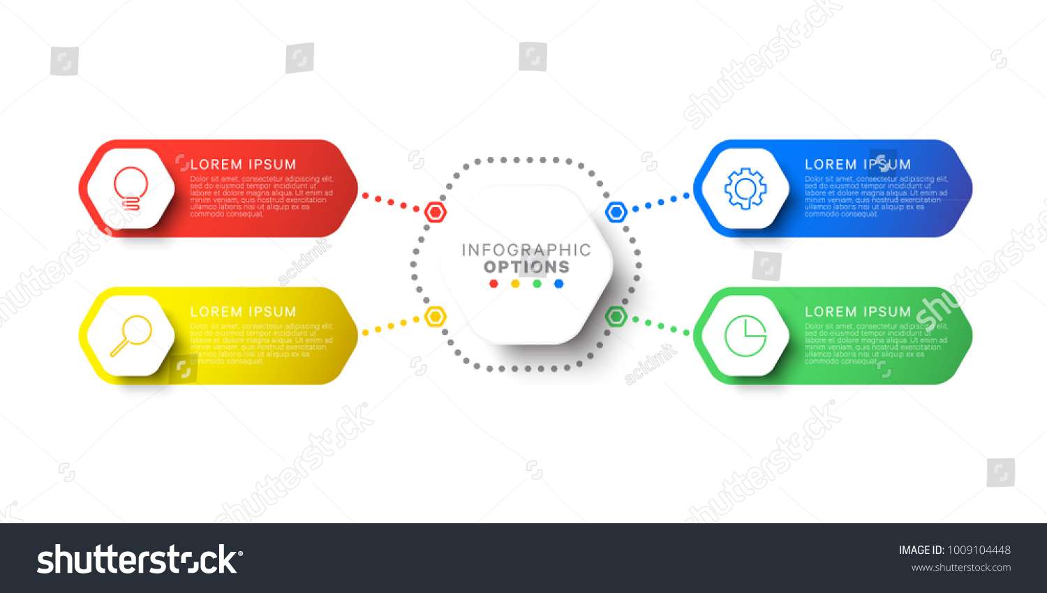 Simple Four Steps Design Layout Infographic Stock Vector (royalty Free 